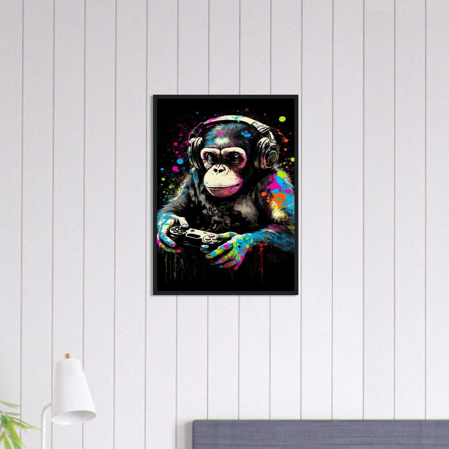 Canvanation Print Material 50x70 cm / 20x28″ Tableau Singe Pop Art Gamer
