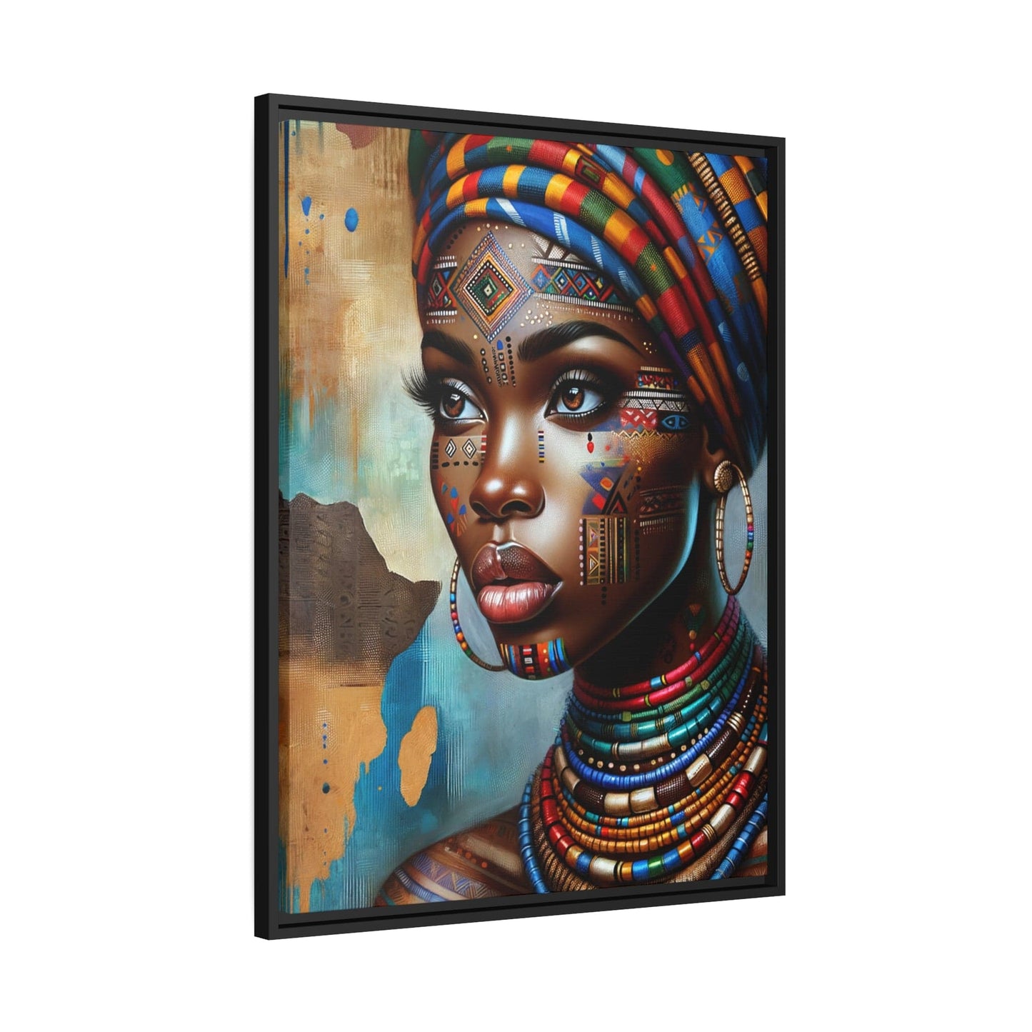 Printify Canvas Tableau "Vibrantes expressions de la féminité africaine dans un tableau captivant"