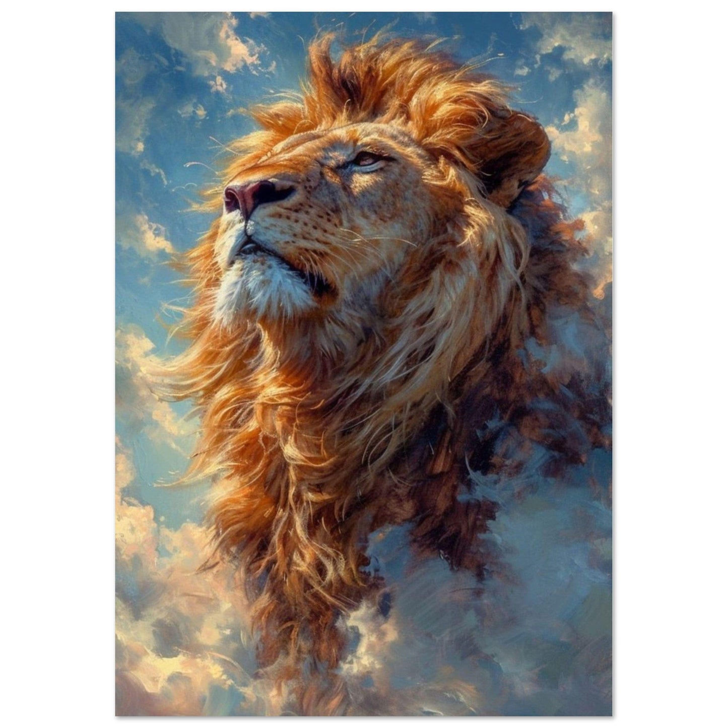 Canvanation Print Material A1 (59.4 x 84.1  cm) Poster Lion Ciel Regard