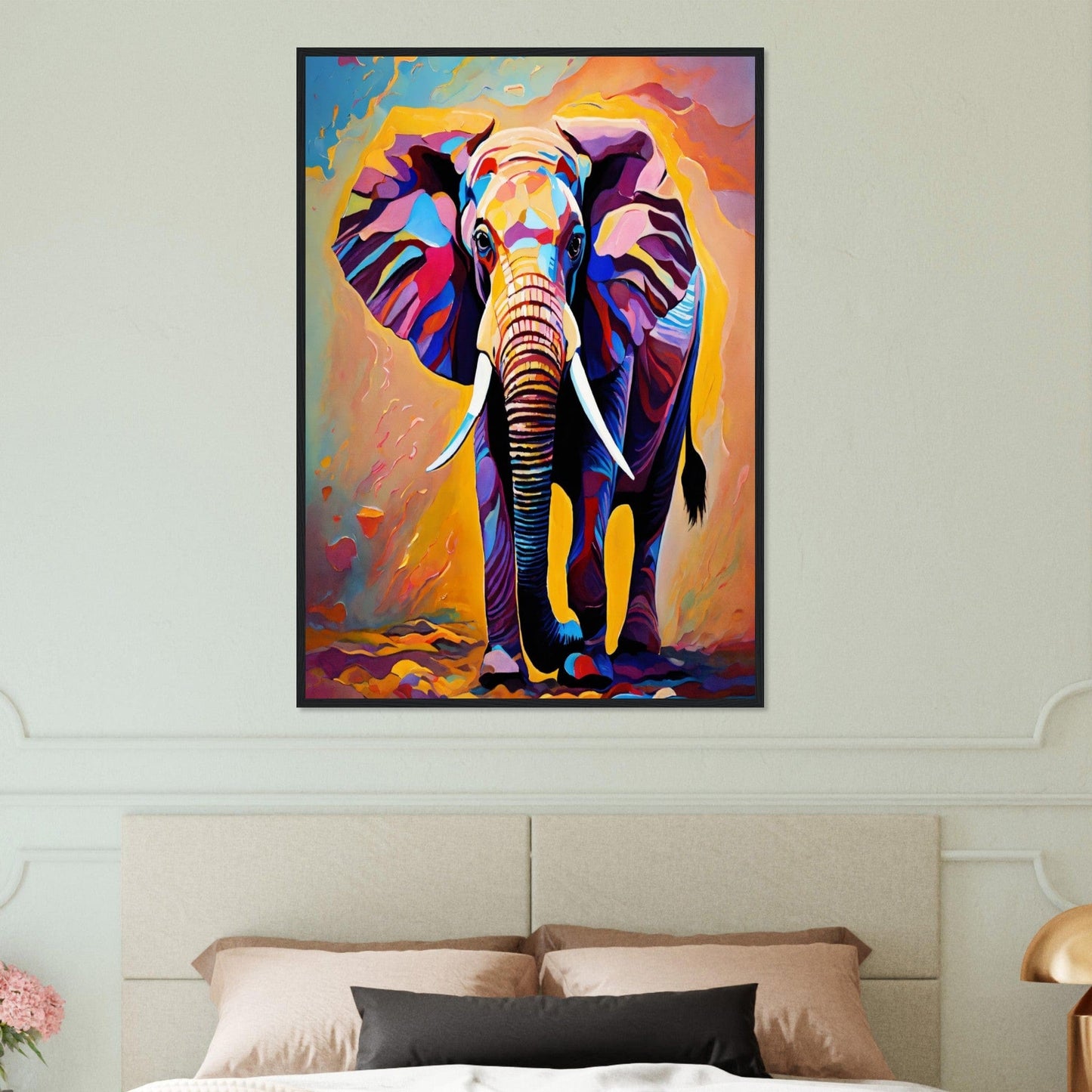 Canvanation Print Material Tableau Elephant Poids Du Monde