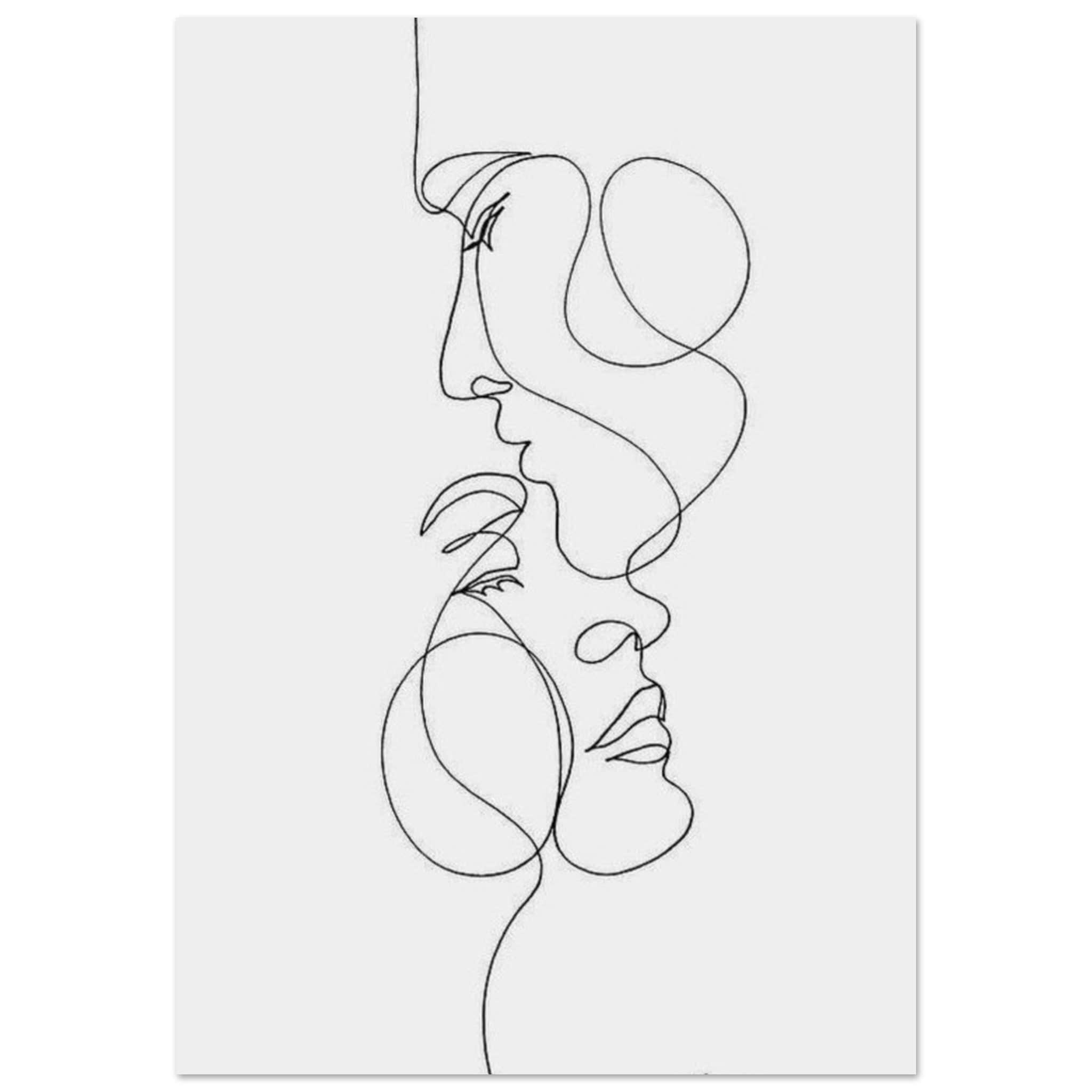 Gelato Print Material 70x100 cm / 28x40″ Peinture Couple Amoureux