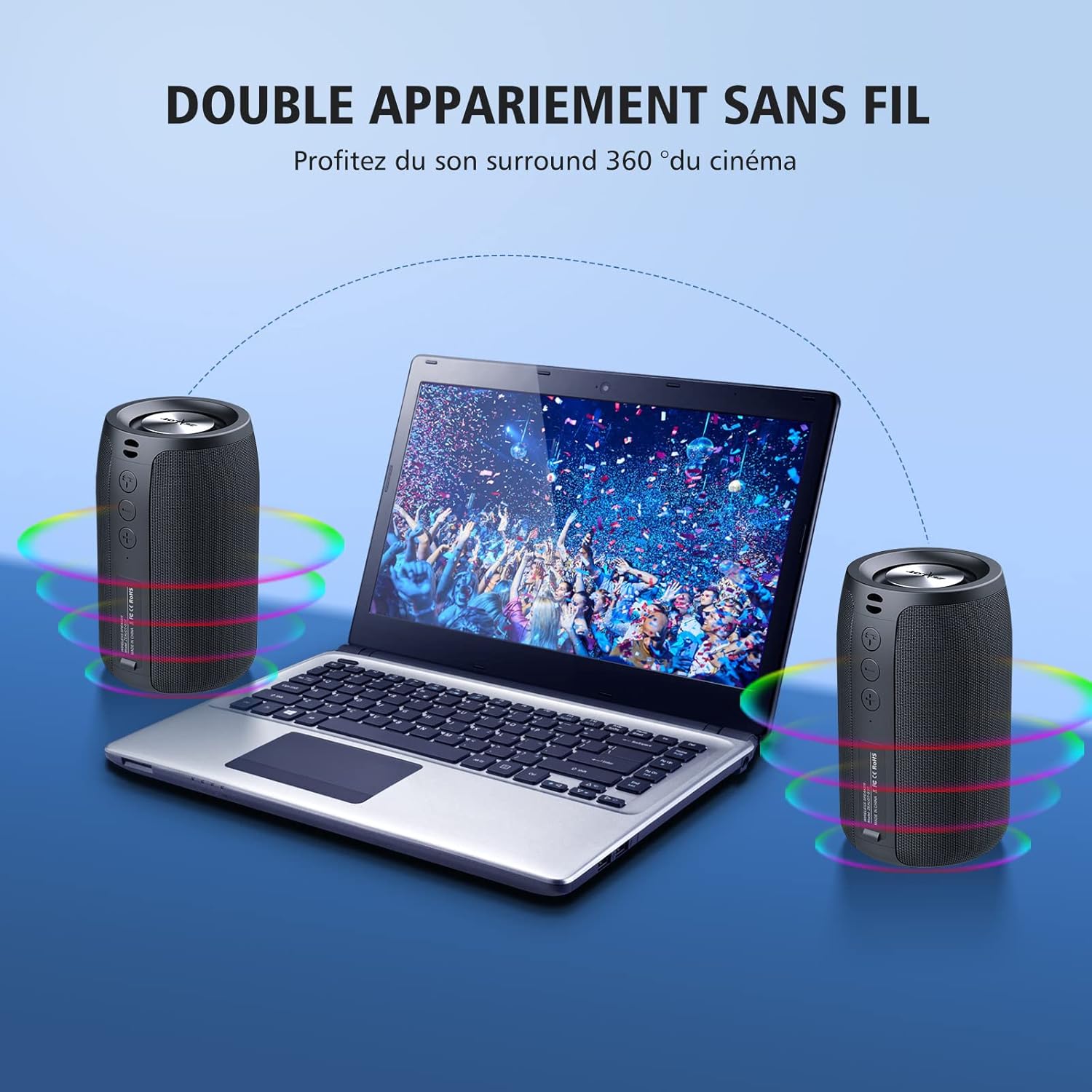 Canvanation Noir / 1" / 0.5" | Speaker Zealot Enceinte Bluetooth