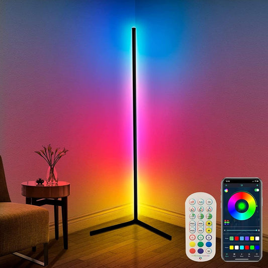 Canvanation Lampadaire d’Angle Avec Controle Vocale