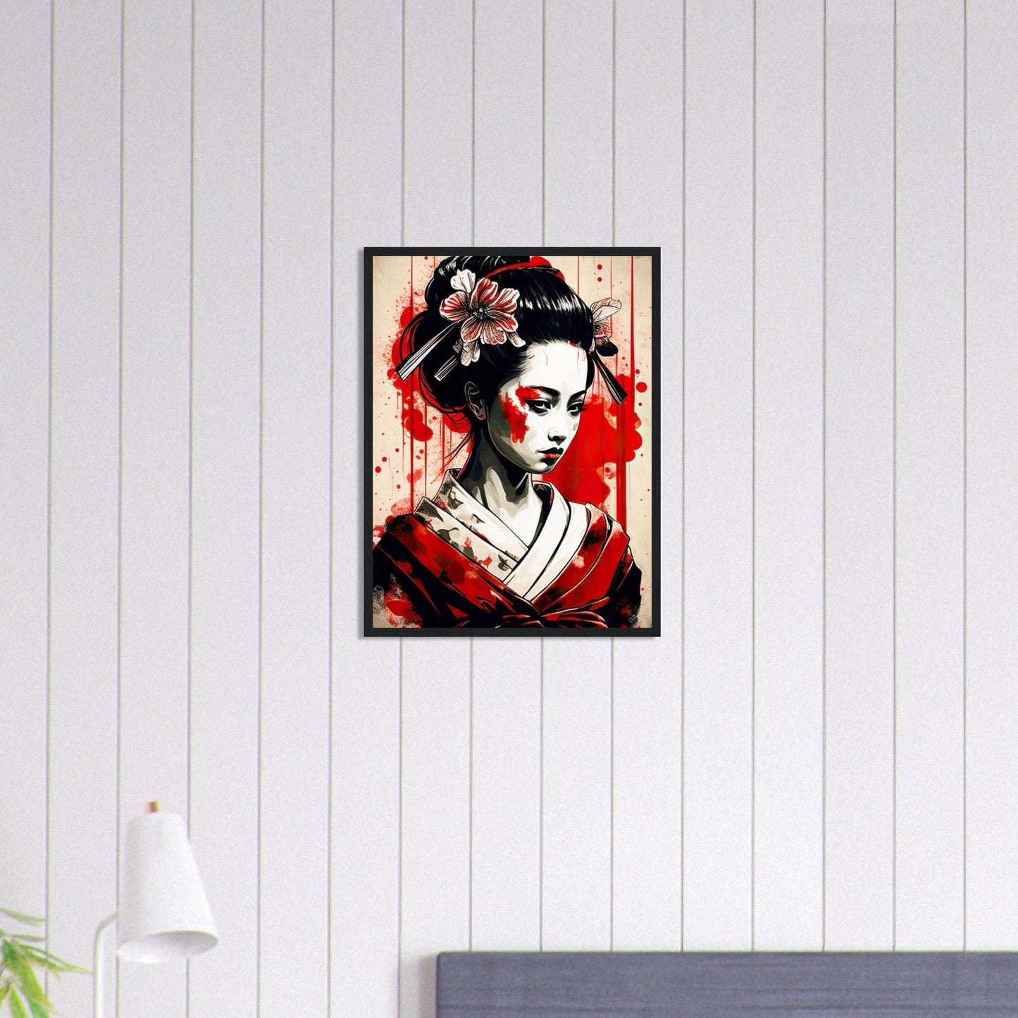 Canvanation Print Material Tableau Geisha Horreur Kimono