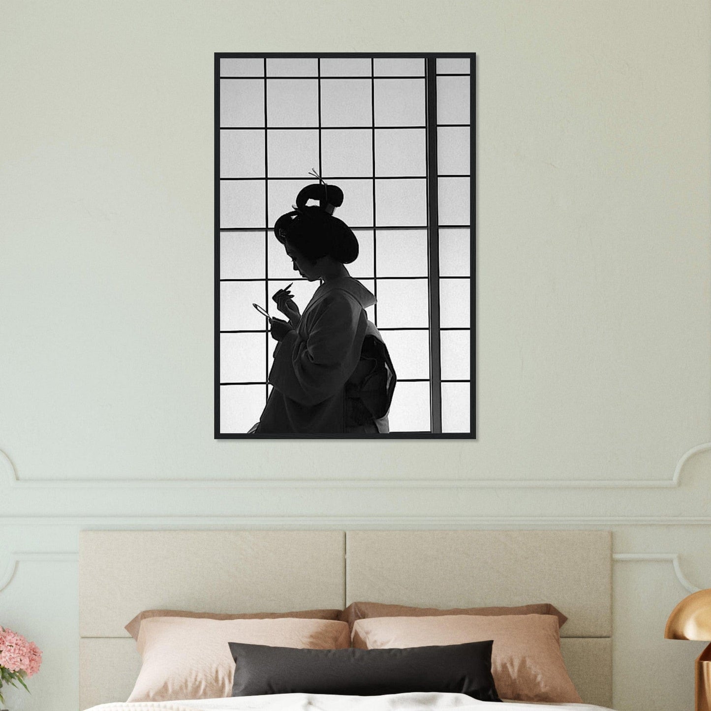 Canvanation Print Material 60x90 cm / 24x36″ Tableau Japon Geisha Noir Et Blanc