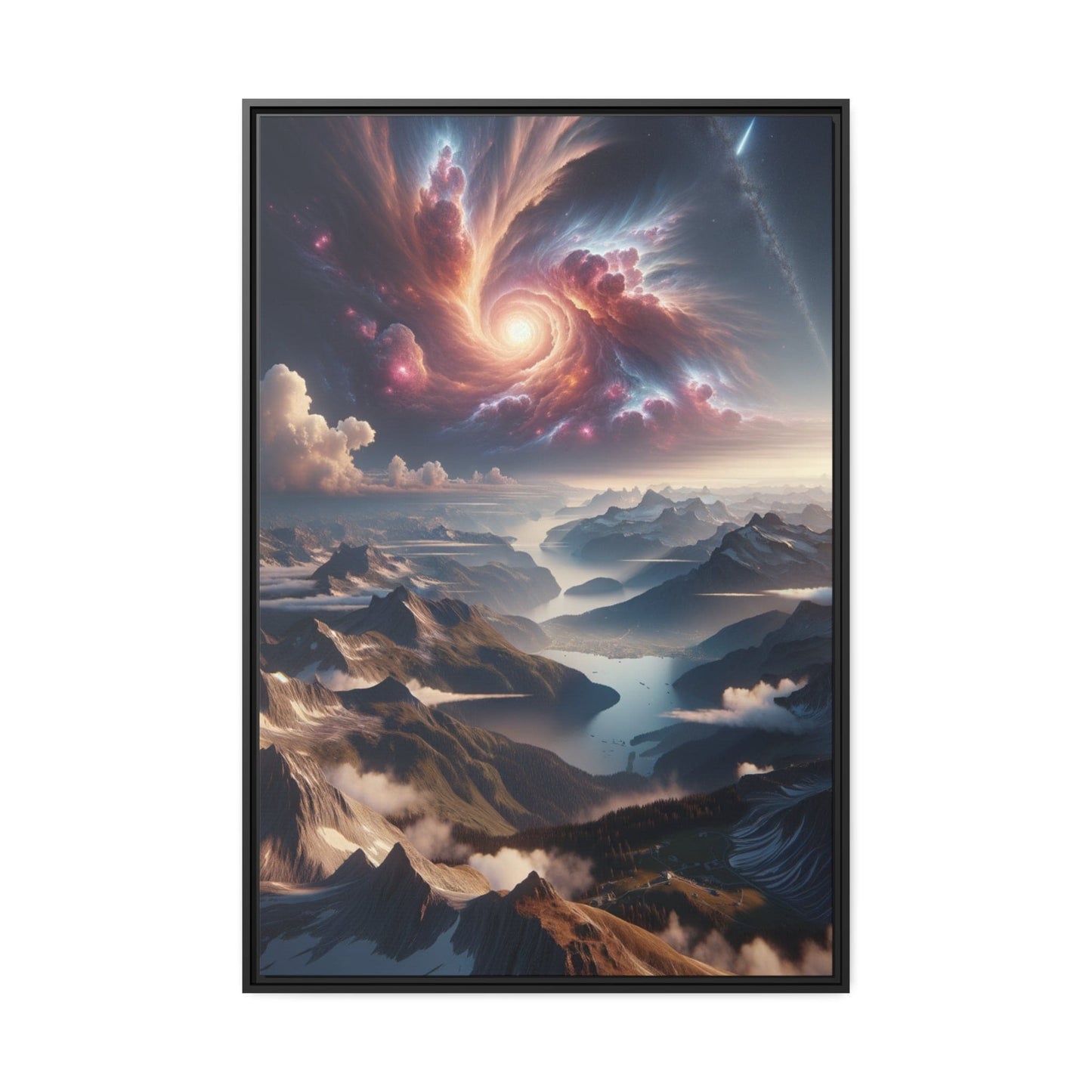 Printify Canvas 81.30 Cm″ x 121.90 Cm″ (Vertical) Tableau Les Cimes en Éveil : Horizon d'Émerveillement