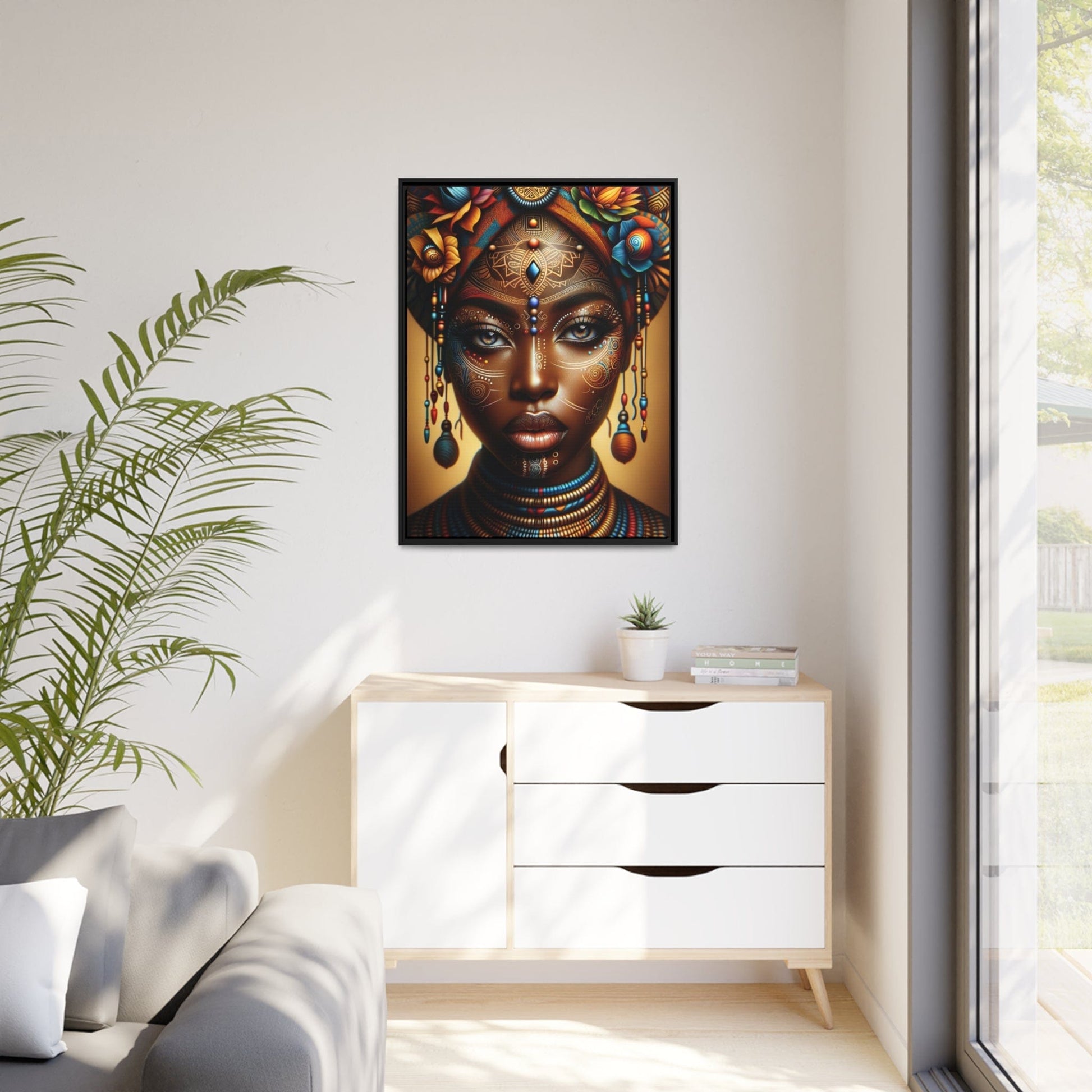 Printify Canvas Tableau La beauté intemporelle de la femme africaine