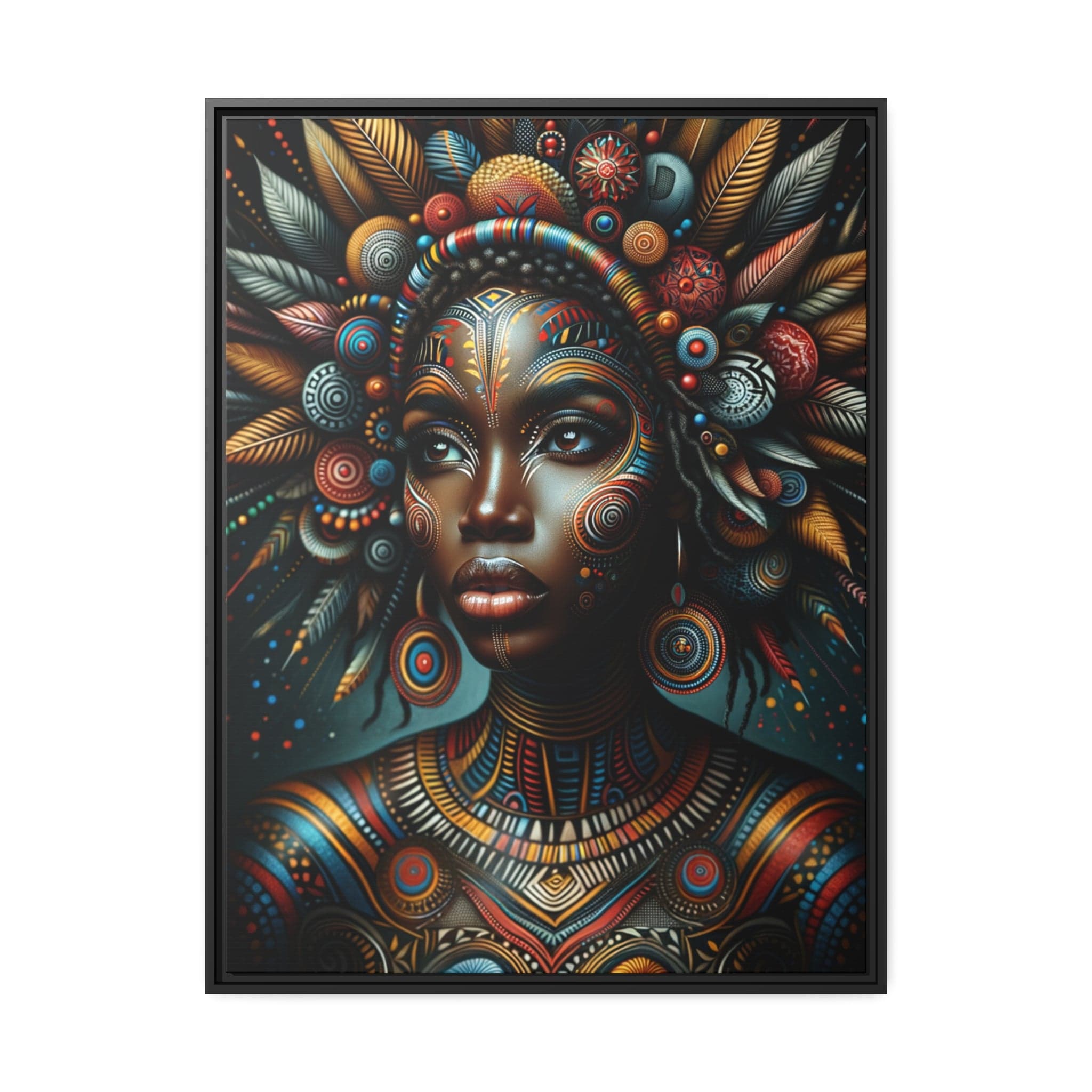 Printify Canvas 76.20 Cm" x 101.60 Cm" (Vertical) Tableau "La renaissance de l'Afrique : Portraits inspirants de femmes africaines"