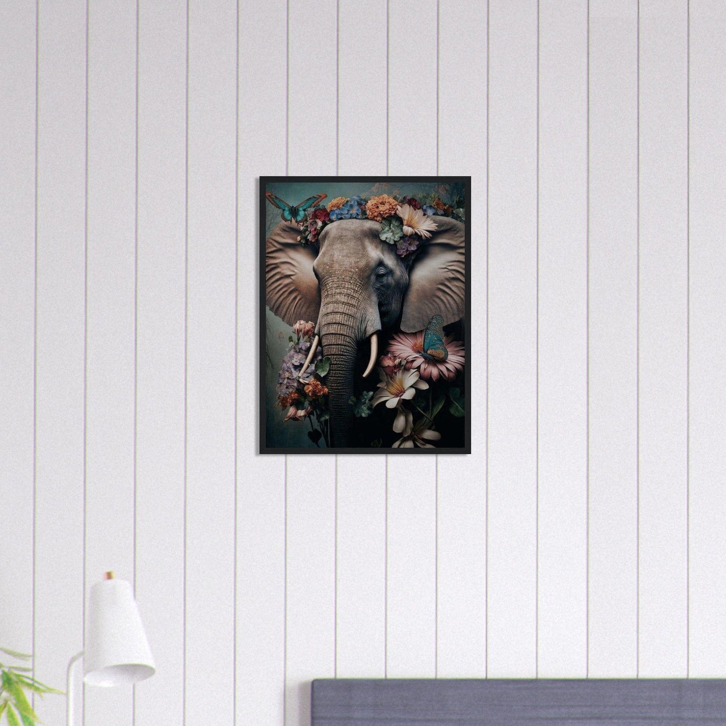 Canvanation Print Material 45x60 cm / 18x24″ Tableau Elephant Silhouette Imposante