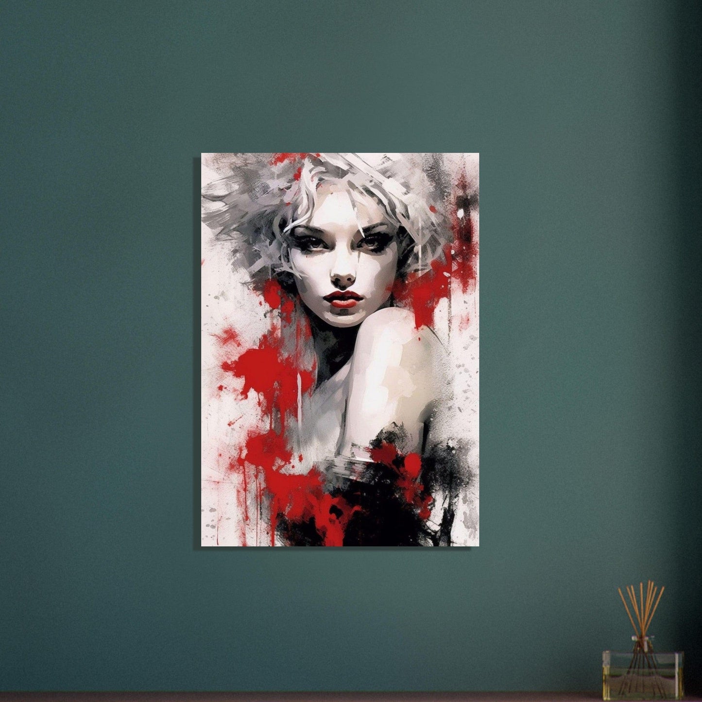 Gelato Print Material Peinture Portrait De Femme Abstrait