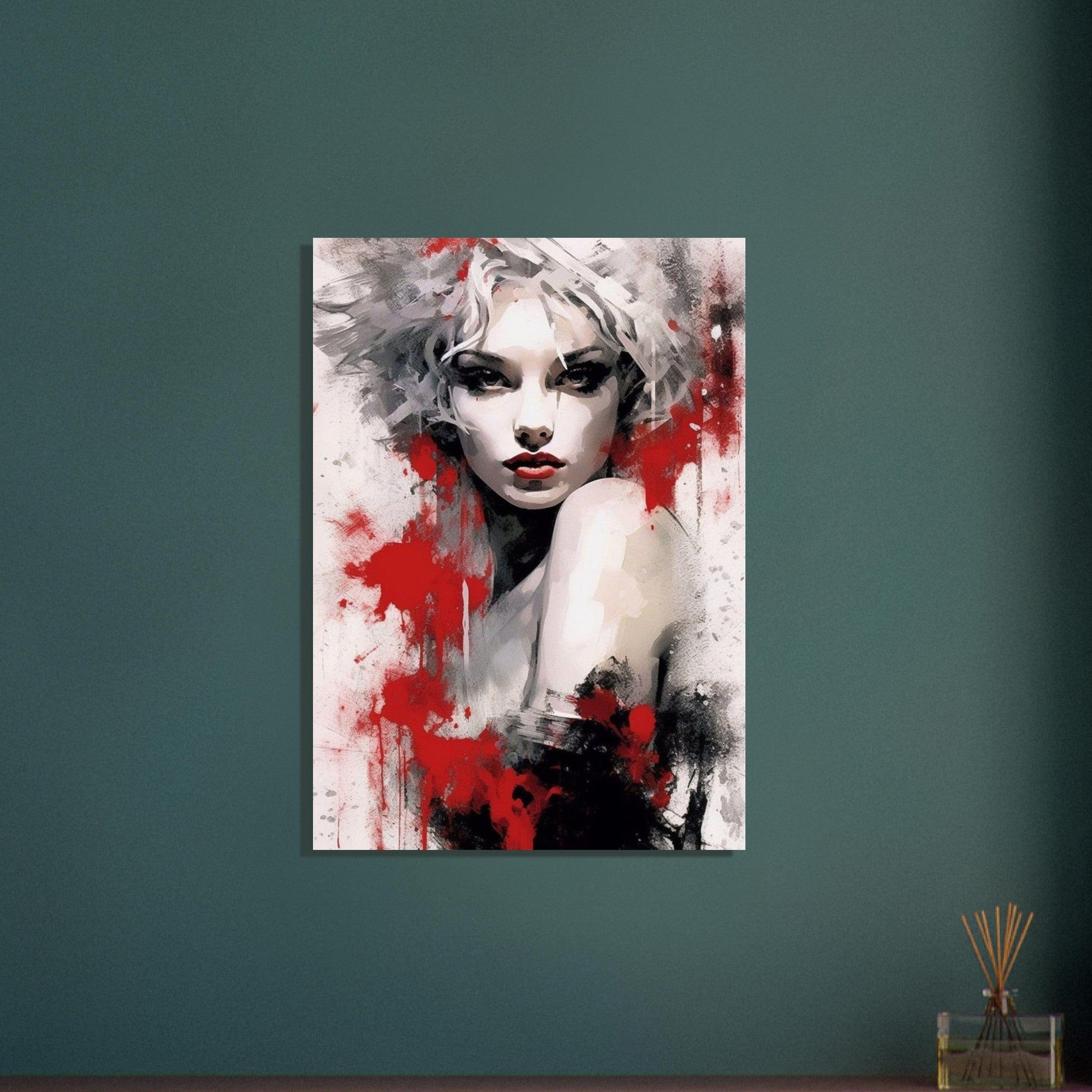 Gelato Print Material Peinture Portrait De Femme Abstrait