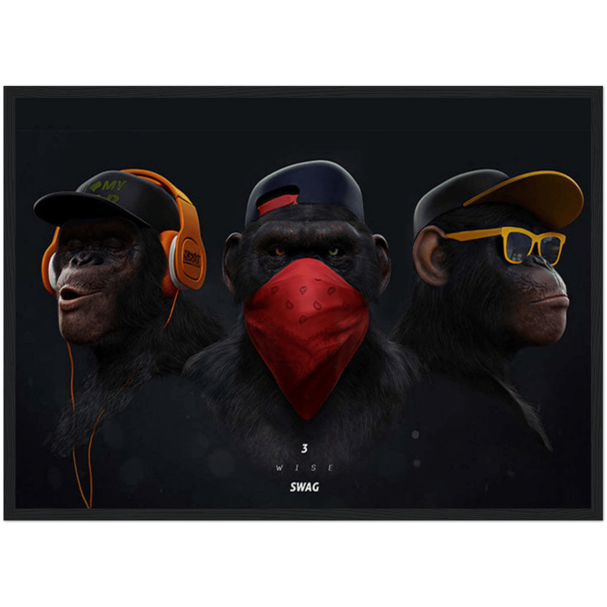 Canvanation Cadre 3 Singes Ecoute Silence Voir