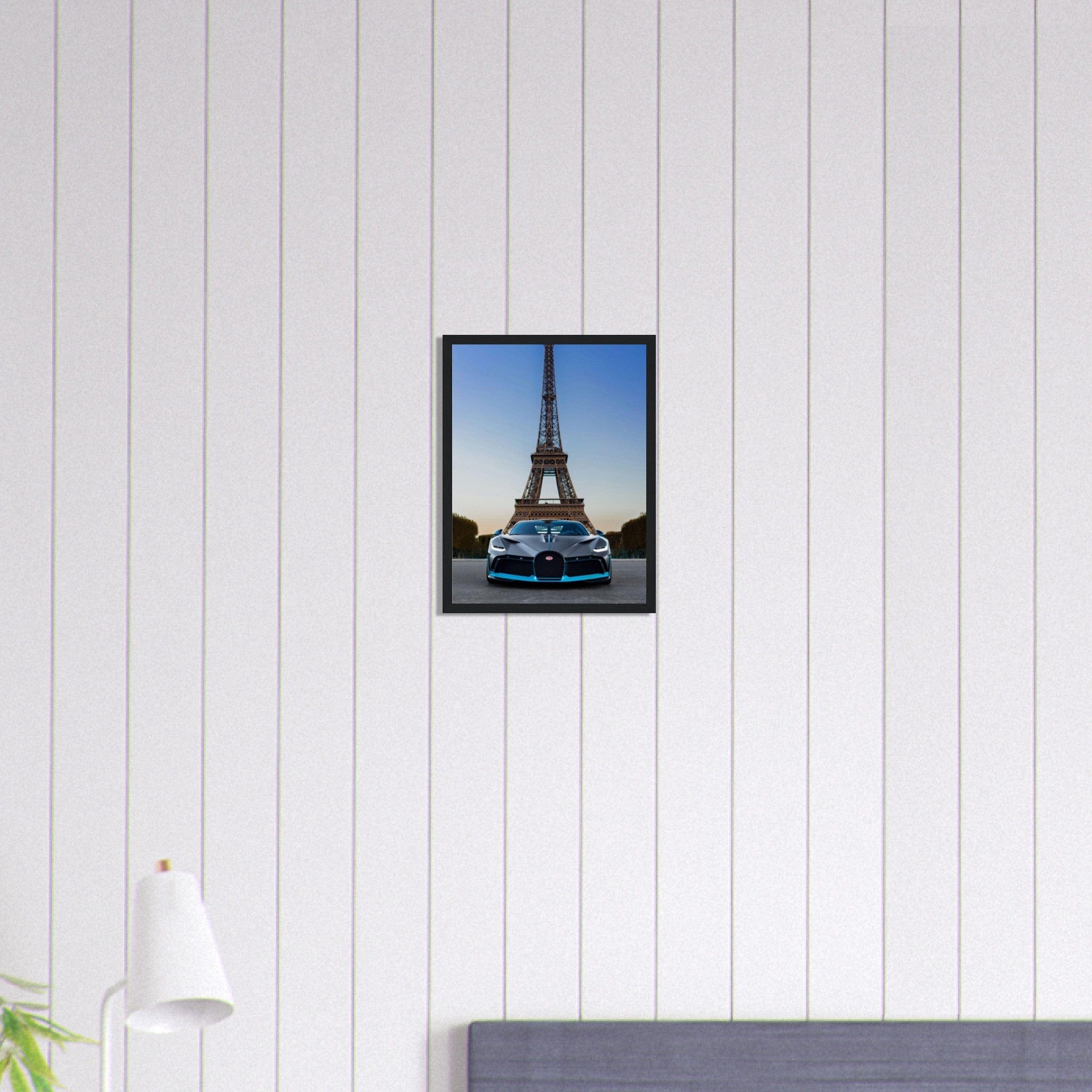 Canvanation Print Material 30x40 cm / 12x16″ Tableau Voiture La Bugatti Bleu