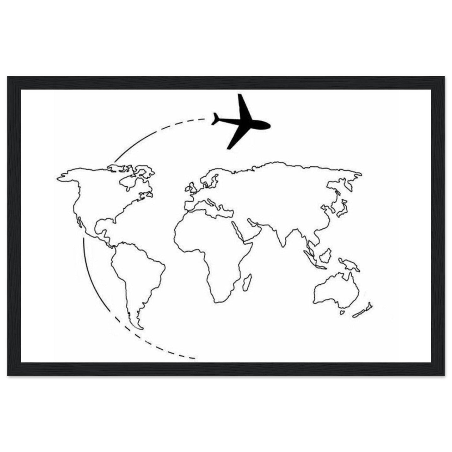 Canvanation Print Material 30x45 cm / 12x18″ Tableau Planisphere Du Monde - Géographie Esthétique