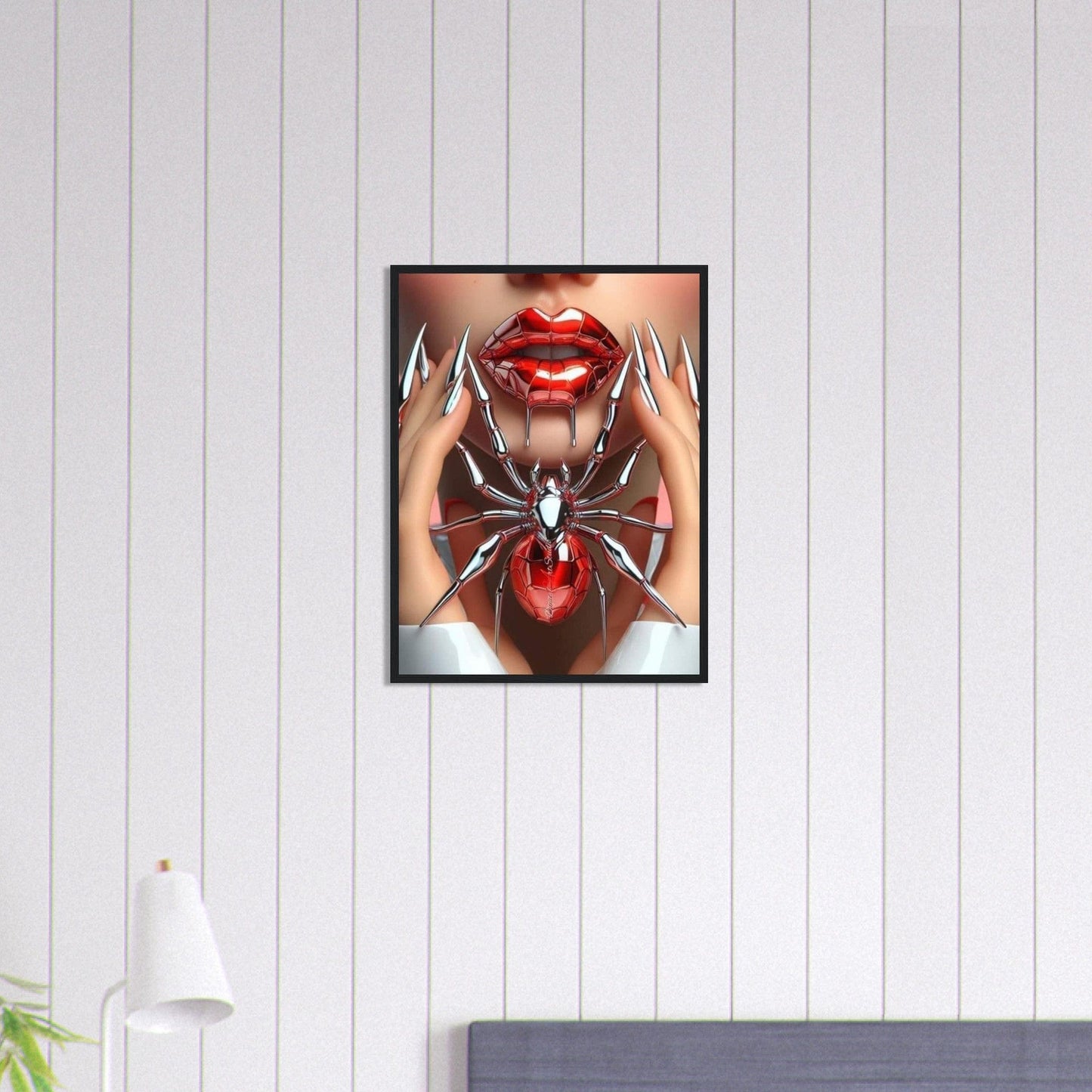 Canvanation Print Material 45x60 cm / 18x24″ Tableau Levres Araigné