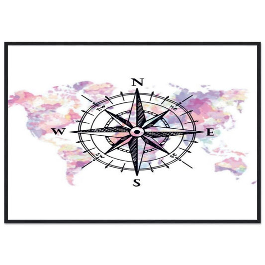 Canvanation Print Material 70x100 cm / 28x40″ Tableau Planisphere Du Monde - Destination Monde