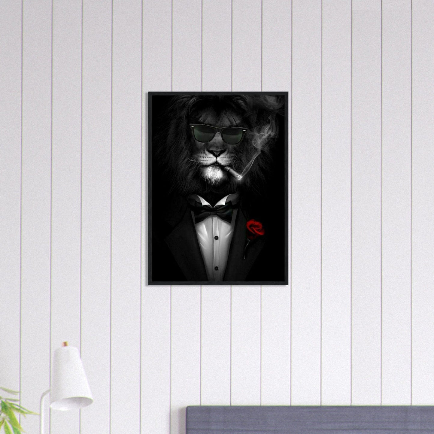 Canvanation Print Material 50x70 cm / 20x28″ Tableau Street Art Lion Homme