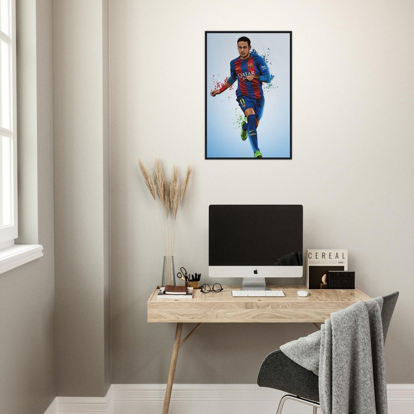 Canvanation Print Material Tableau Joueur De Foot Neymar Qatar