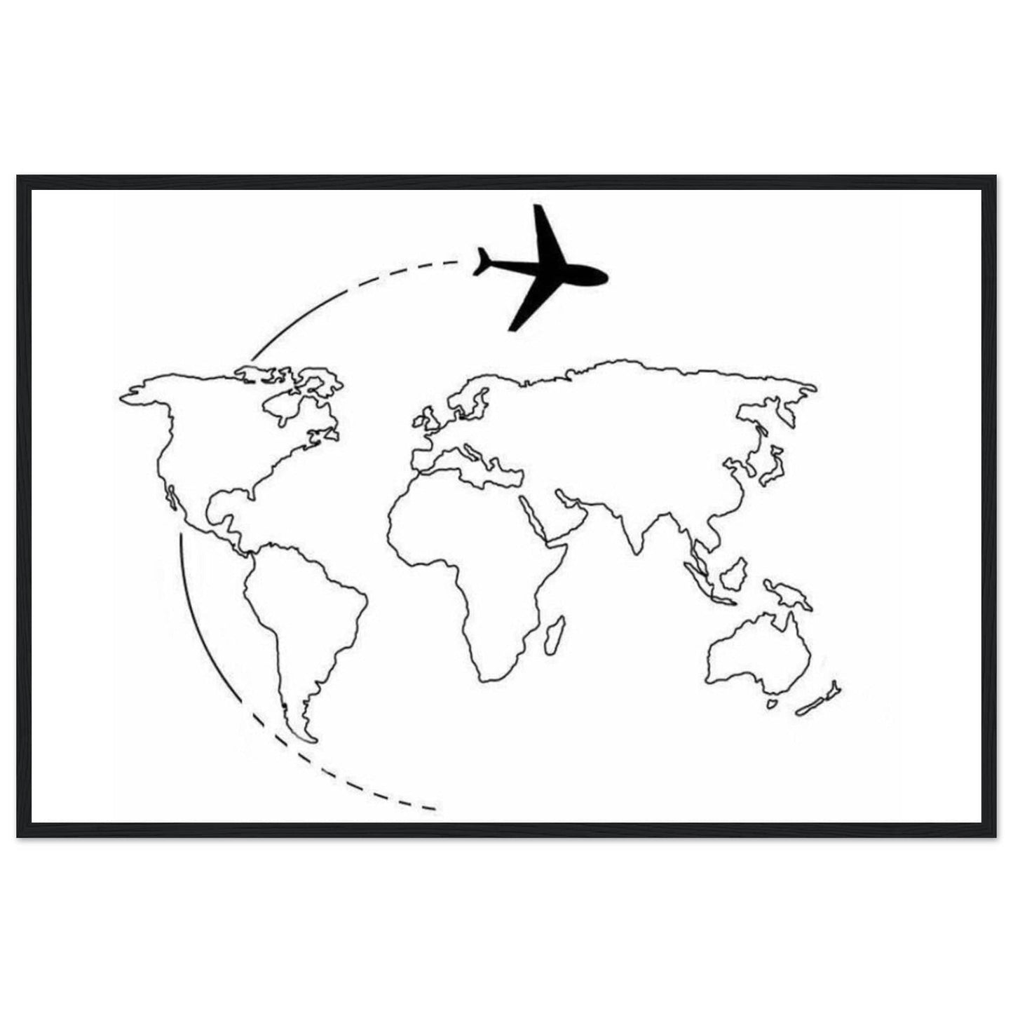 Canvanation Print Material 60x90 cm / 24x36″ Tableau Planisphere Du Monde - Géographie Esthétique