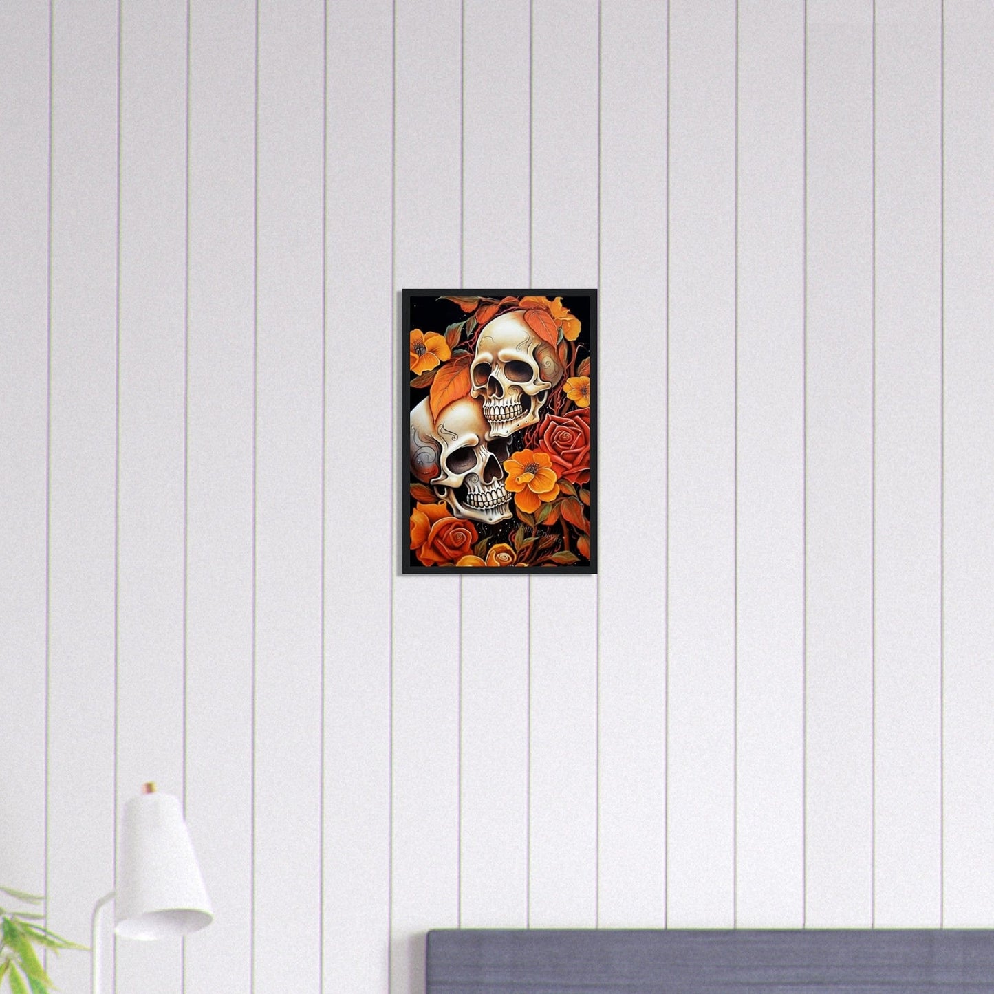 Canvanation Print Material 30x45 cm / 12x18″ Tableau Tête De Mort Couple Éternel