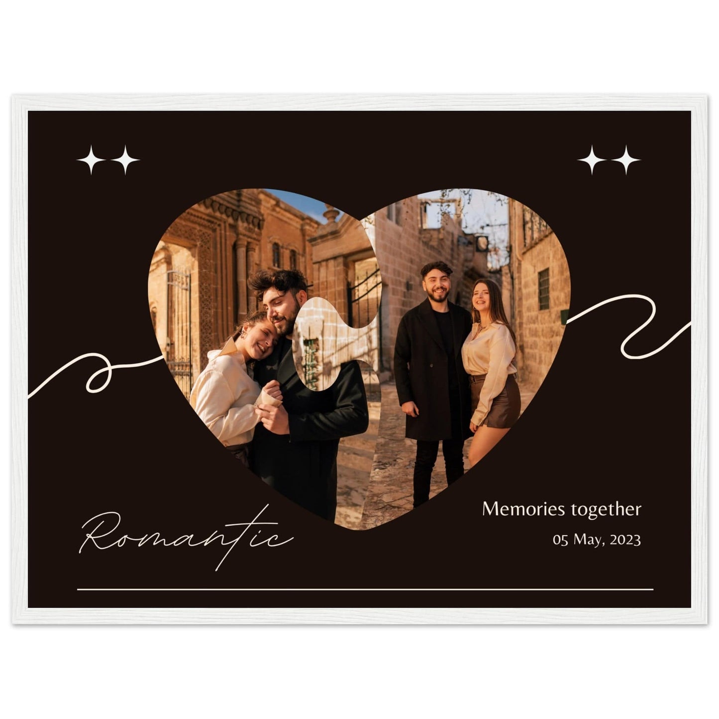 Canvanation Print Material 45x60 cm / 18x24″ / Blanc Pèle Mèle Couple "Romantic"