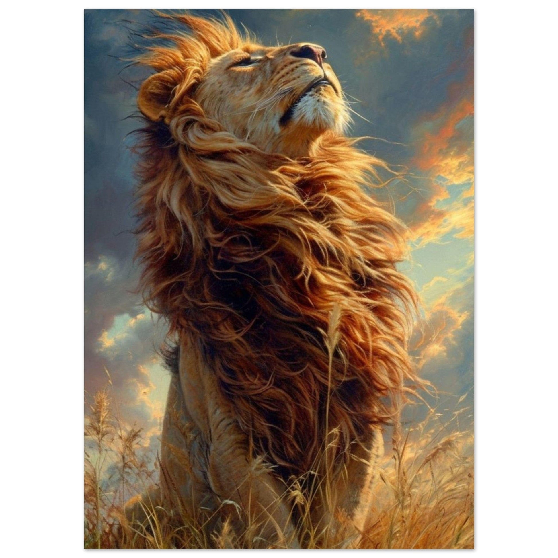 Canvanation Print Material 13x18 cm / 5x7″ Poster Lion Dans La Savane