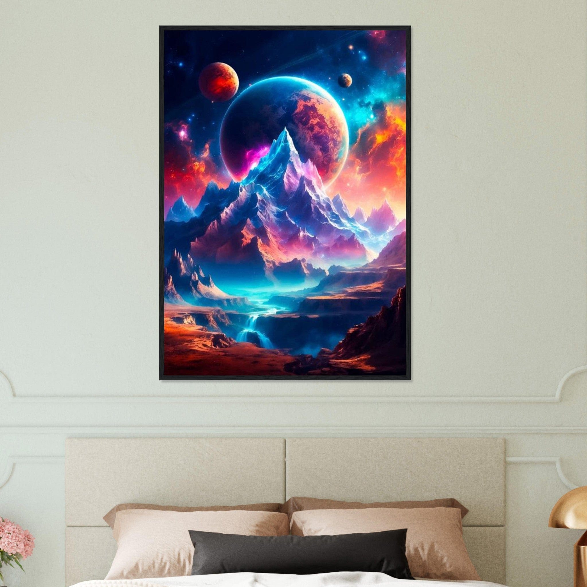 Canvanation Print Material Tableau Planete Galaxie en Éveil
