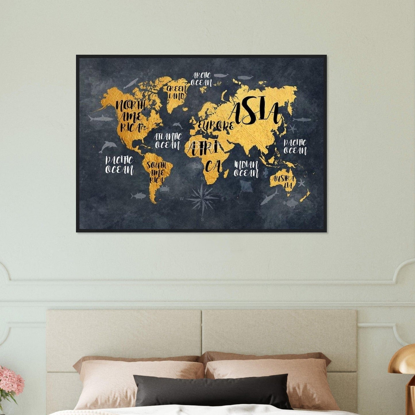 Canvanation Print Material Tableau Mappemonde - Universel