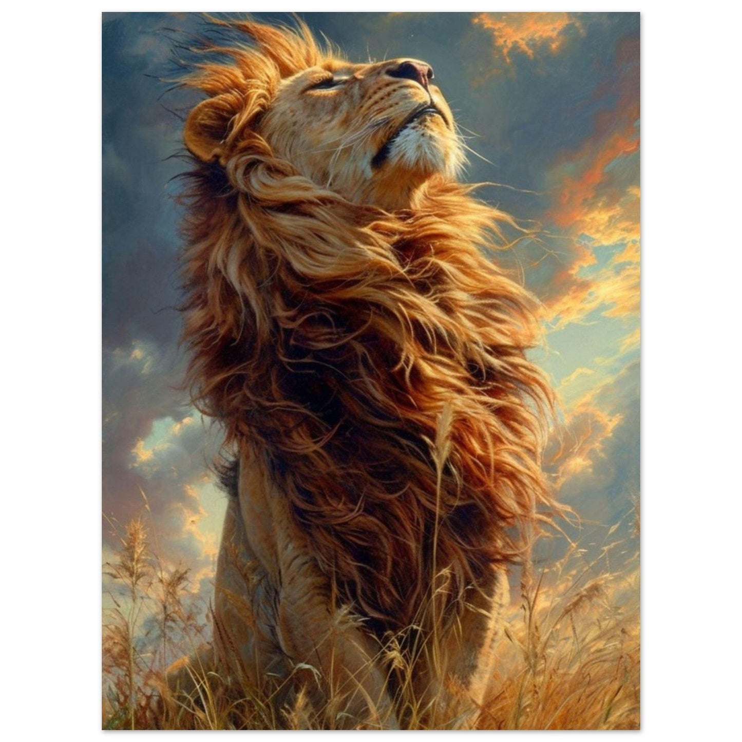 Canvanation Print Material 45x60 cm / 18x24″ Poster Lion Dans La Savane