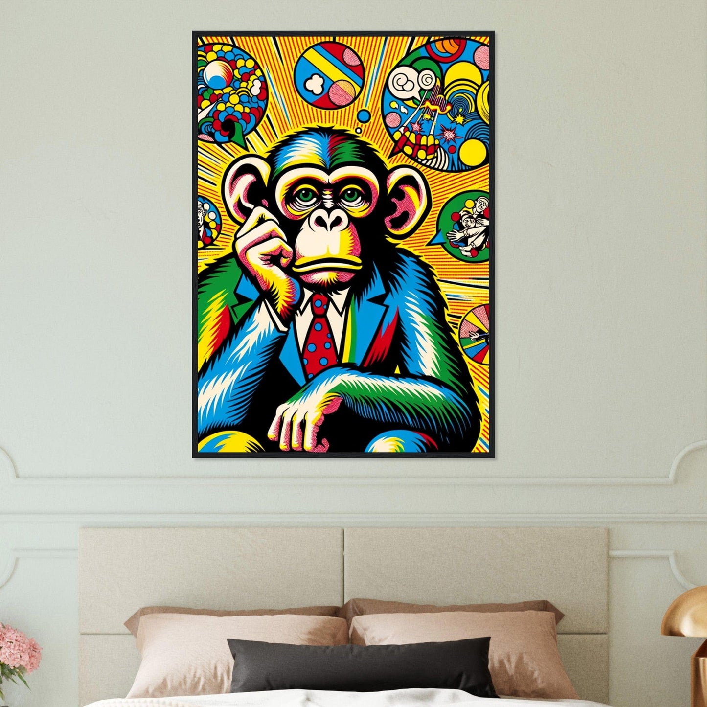 Canvanation Print Material Tableau Singe Pop Art Costume