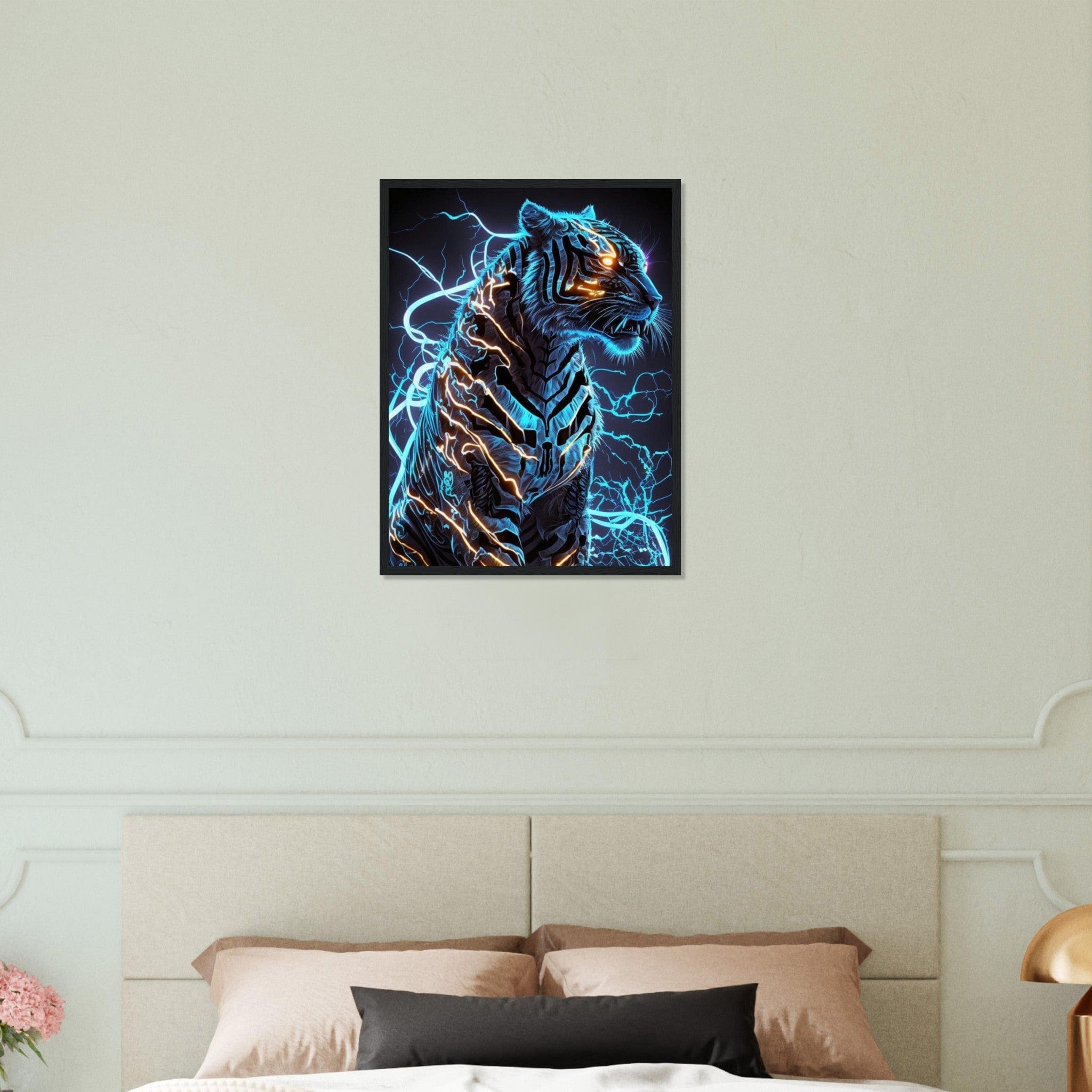 Canvanation Print Material Tableau Tigre Multicolore