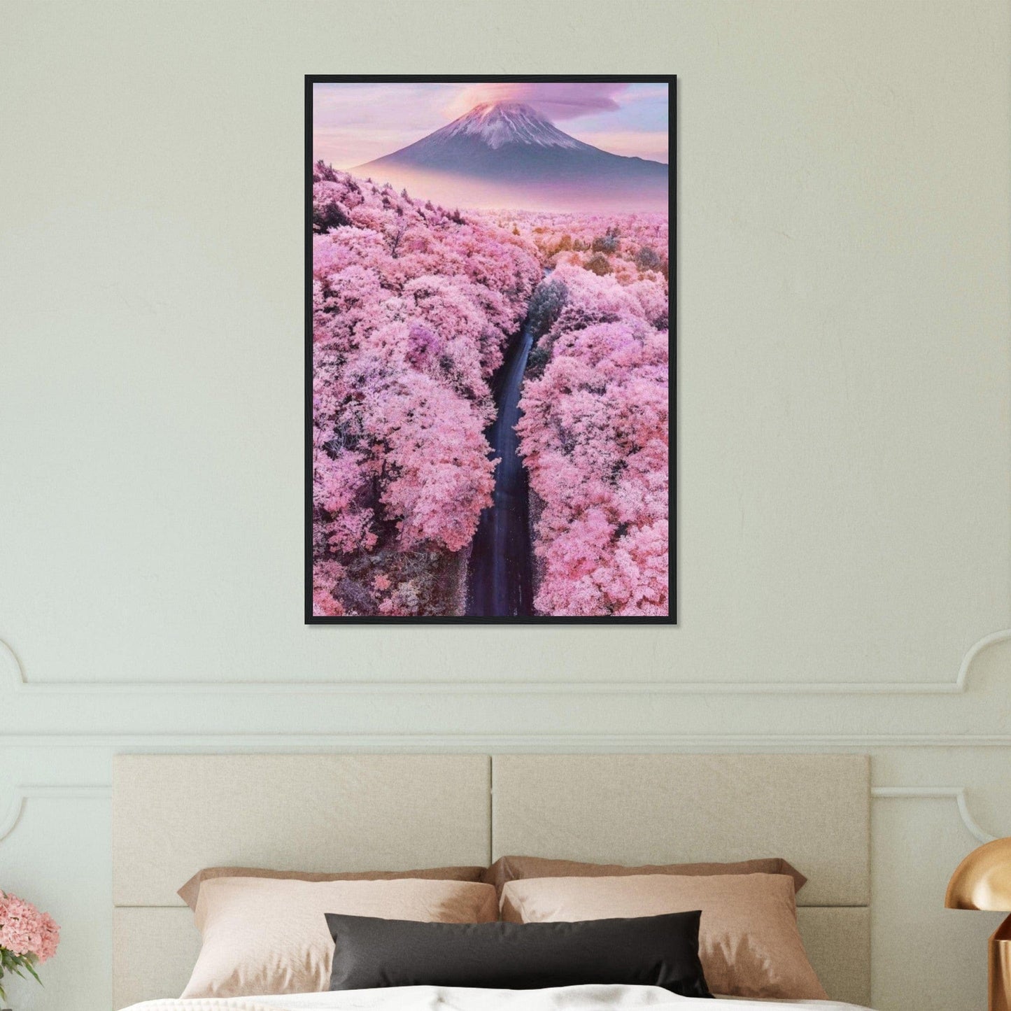 Canvanation Print Material 60x90 cm / 24x36″ Tableau Fleurs De Cerisier Arbre Japon