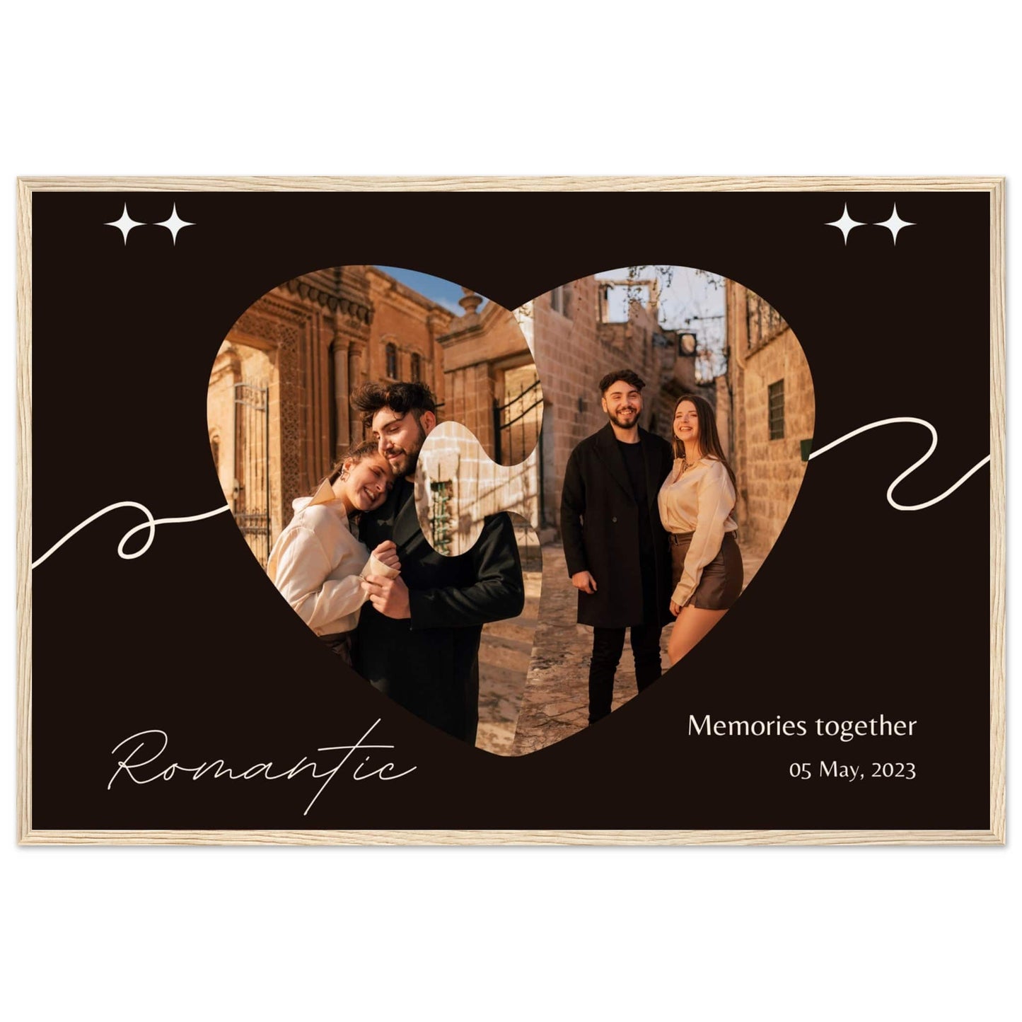 Canvanation Print Material 60x90 cm / 24x36″ / Bois Pèle Mèle Couple "Romantic"