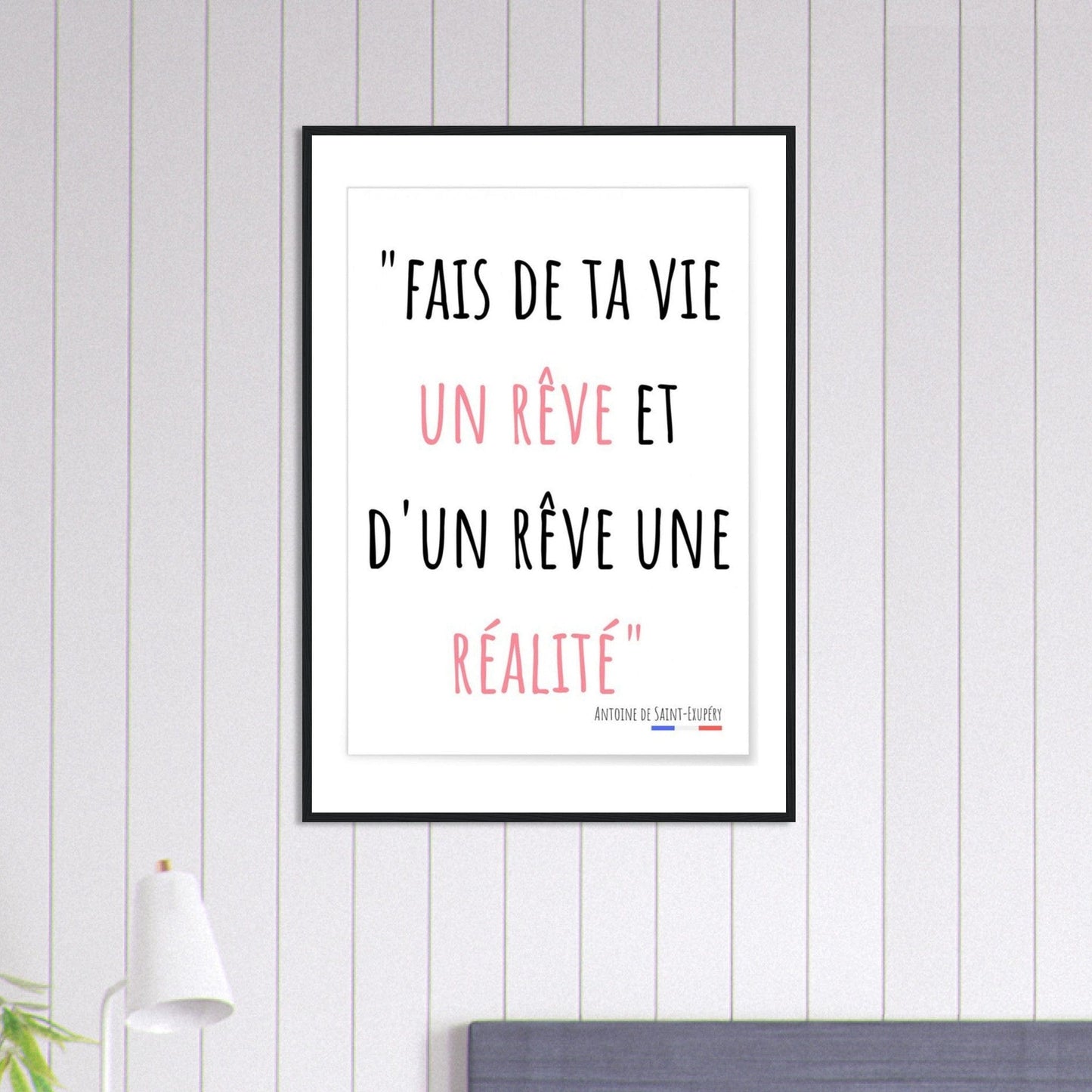 Canvanation Print Material 70x100 cm / 28x40″ Tableau Citation Antoine de St Exupery
