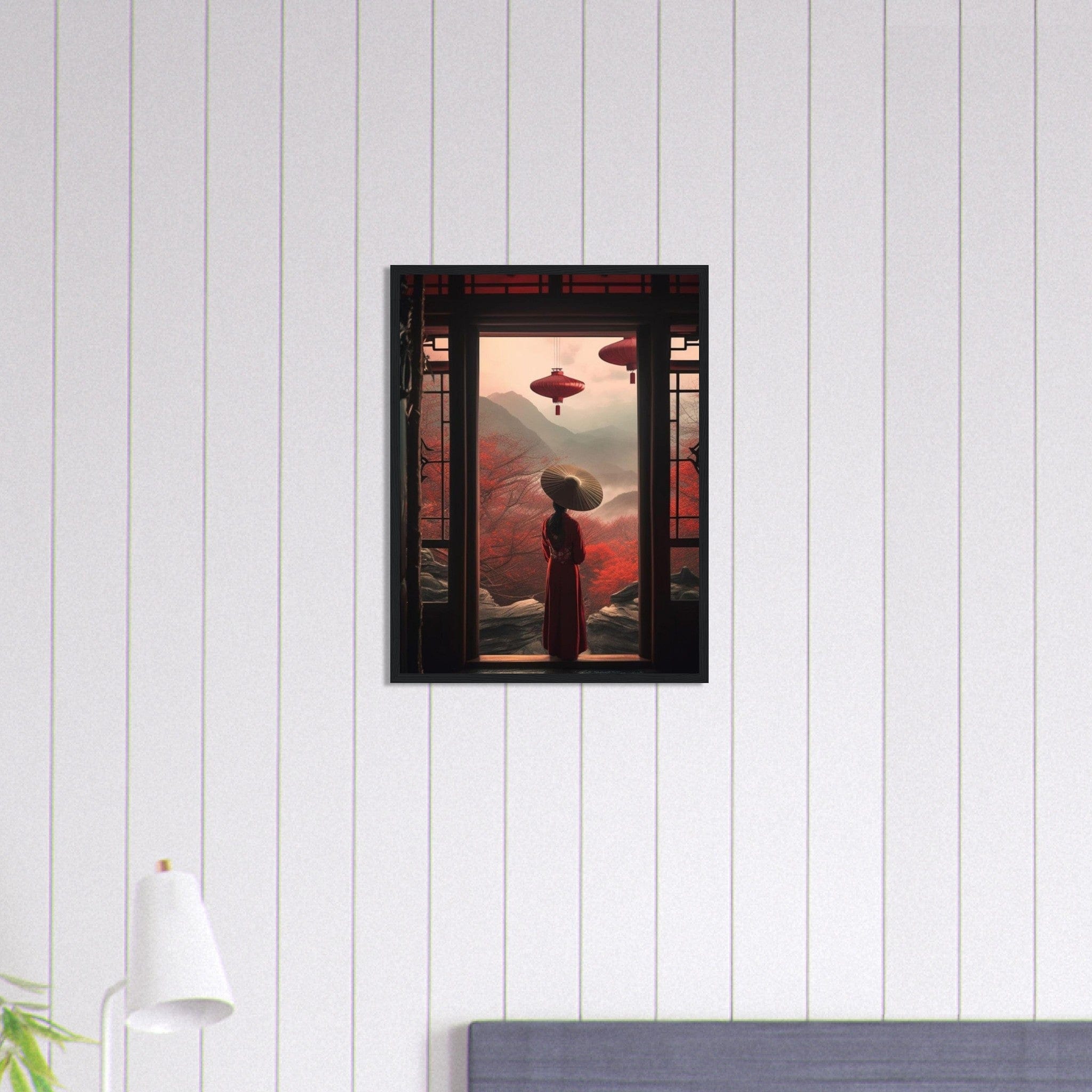 Canvanation Print Material Tableau Japon Fleur De Cerisier Geisha