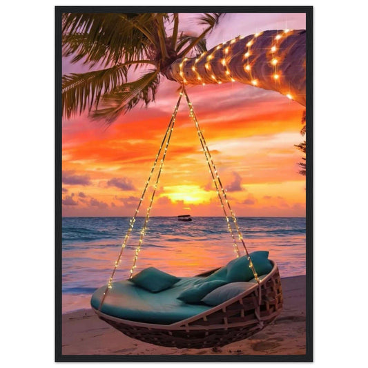 Gelato Print Material 50x70 cm / 20x28″ Peinture Coucher De Soleil Mer