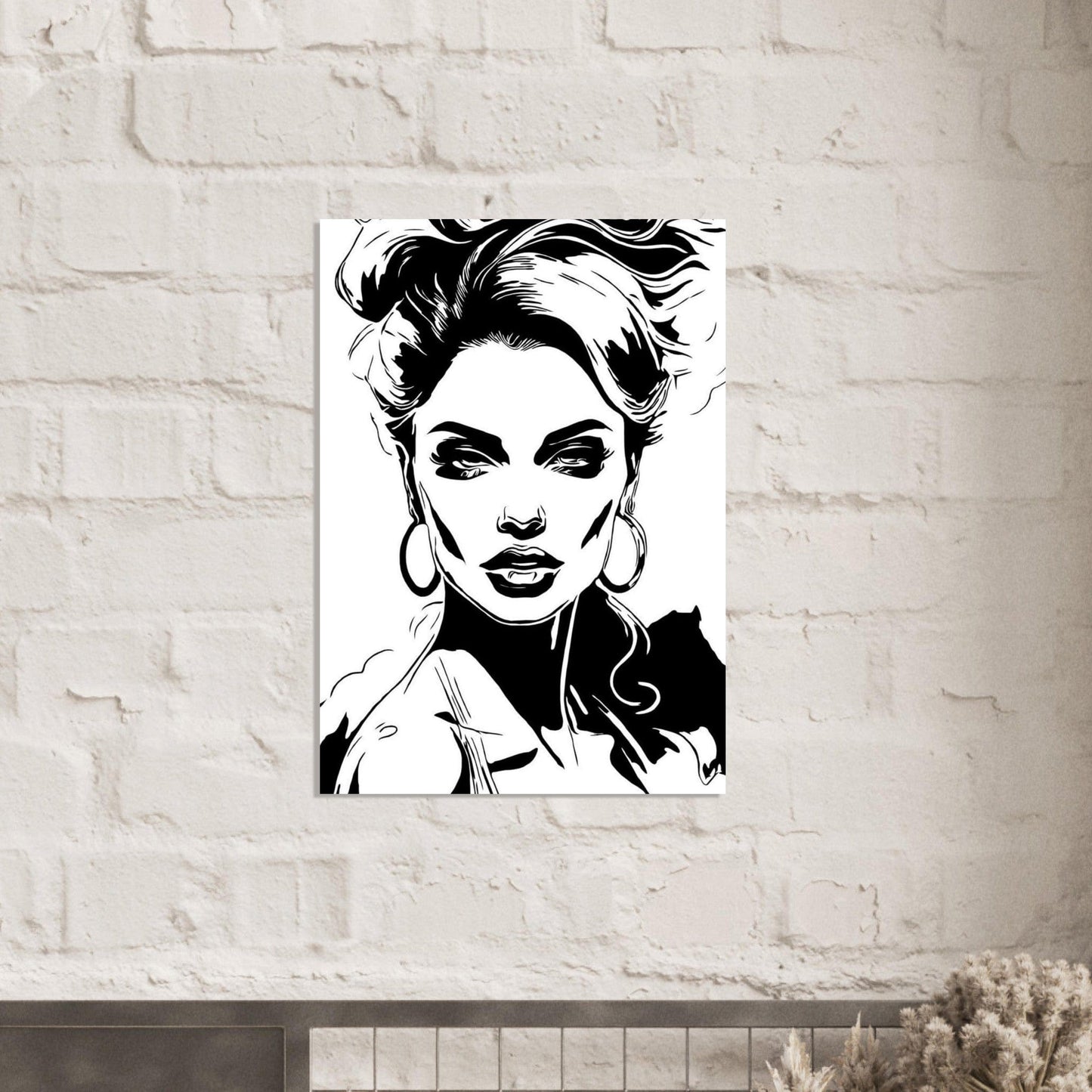 Gelato Print Material Peinture De Portrait De Femme