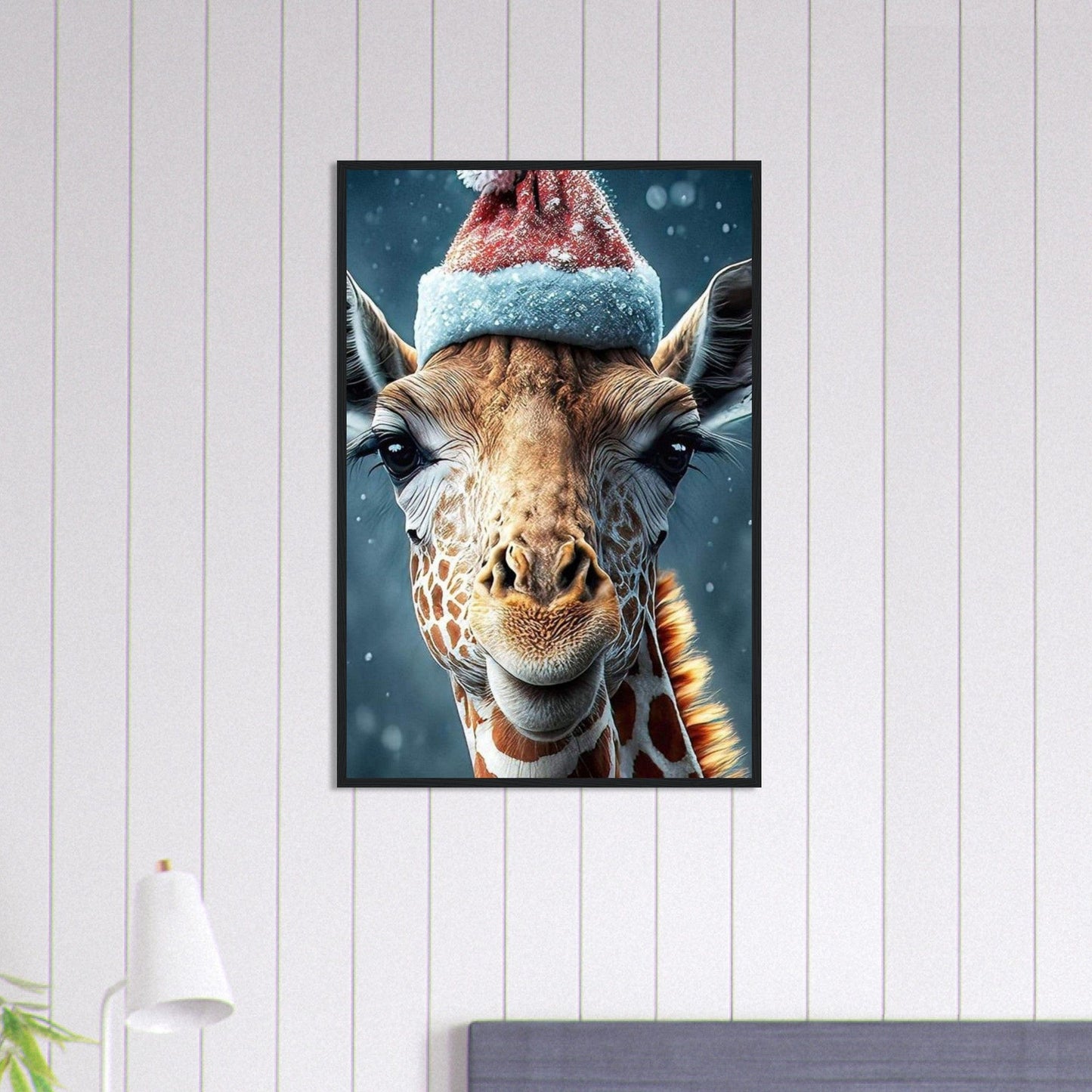Canvanation Print Material 60x90 cm / 24x36″ Tableau Girafe Noel