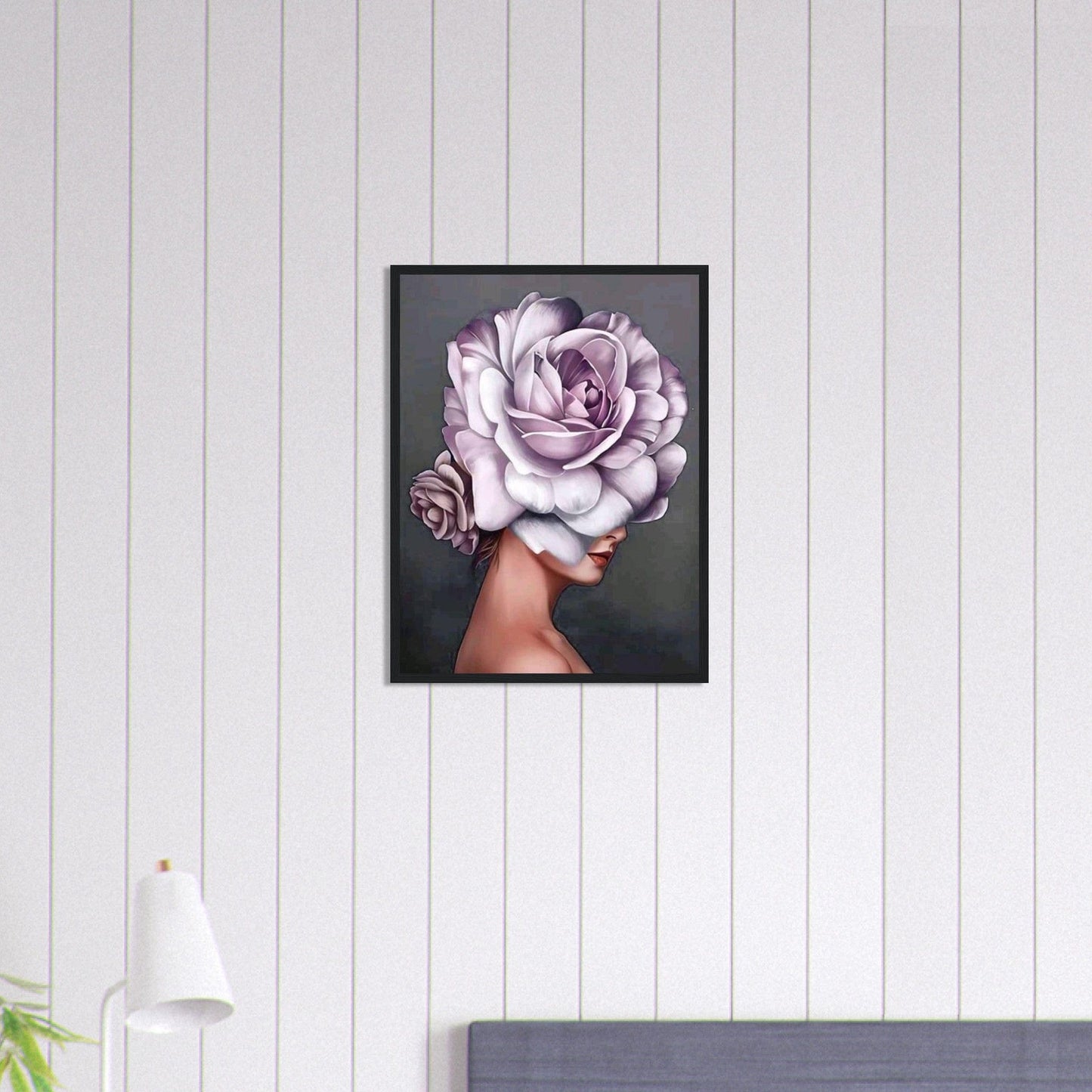 Canvanation Print Material 45x60 cm / 18x24″ Tableau Femme Fleurs Violet