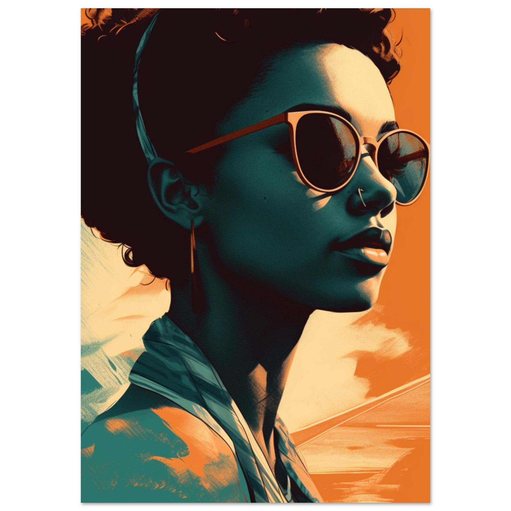 Gelato Print Material A1 (59.4 x 84.1 cm) Portrait De Femme Peinture Moderne