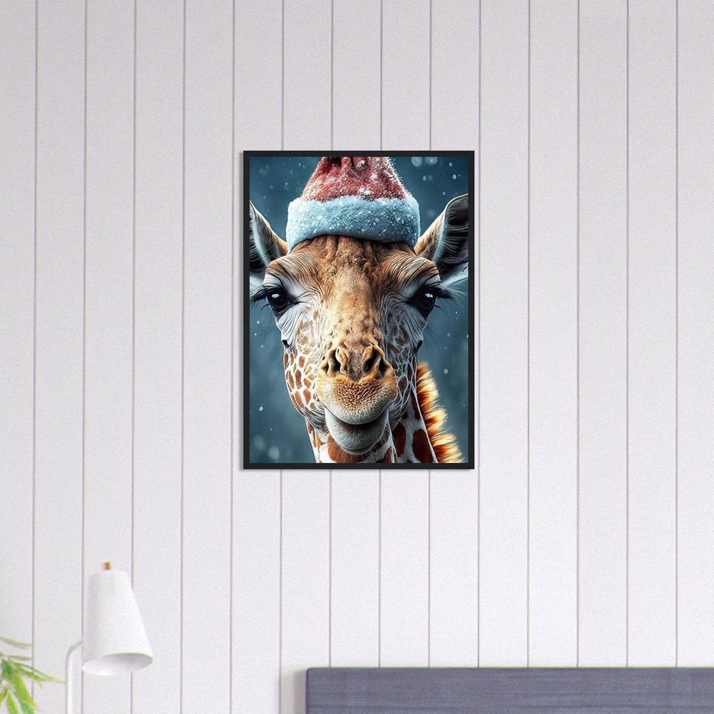 Canvanation Print Material 50x70 cm / 20x28″ Tableau Girafe Noel