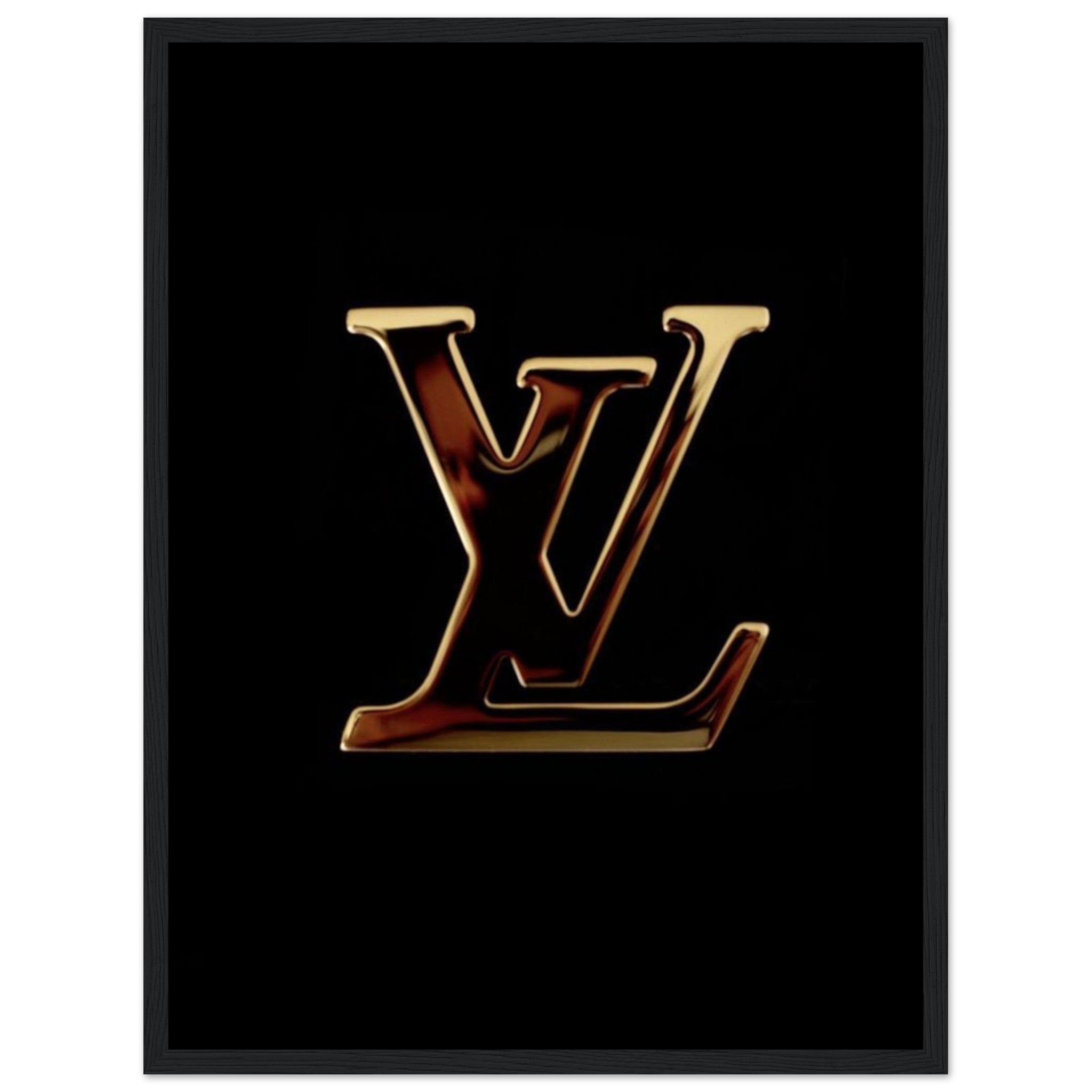 Canvanation Print Material Tableau Marque De Luxe Louis Vuitton Or Effet