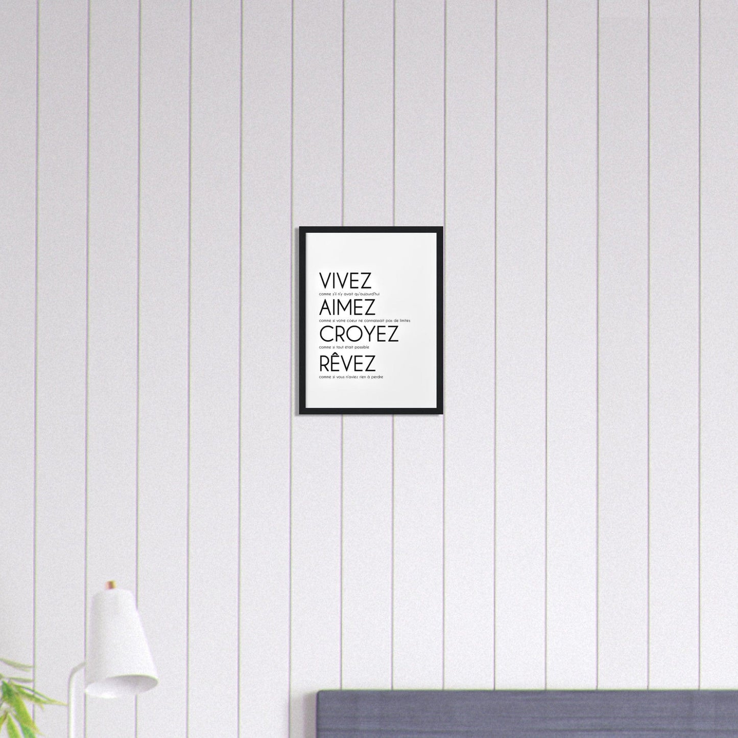 Canvanation Print Material 30x40 cm / 12x16″ Tableau Citation Motivation Vivez Aimez Croyez Rêver