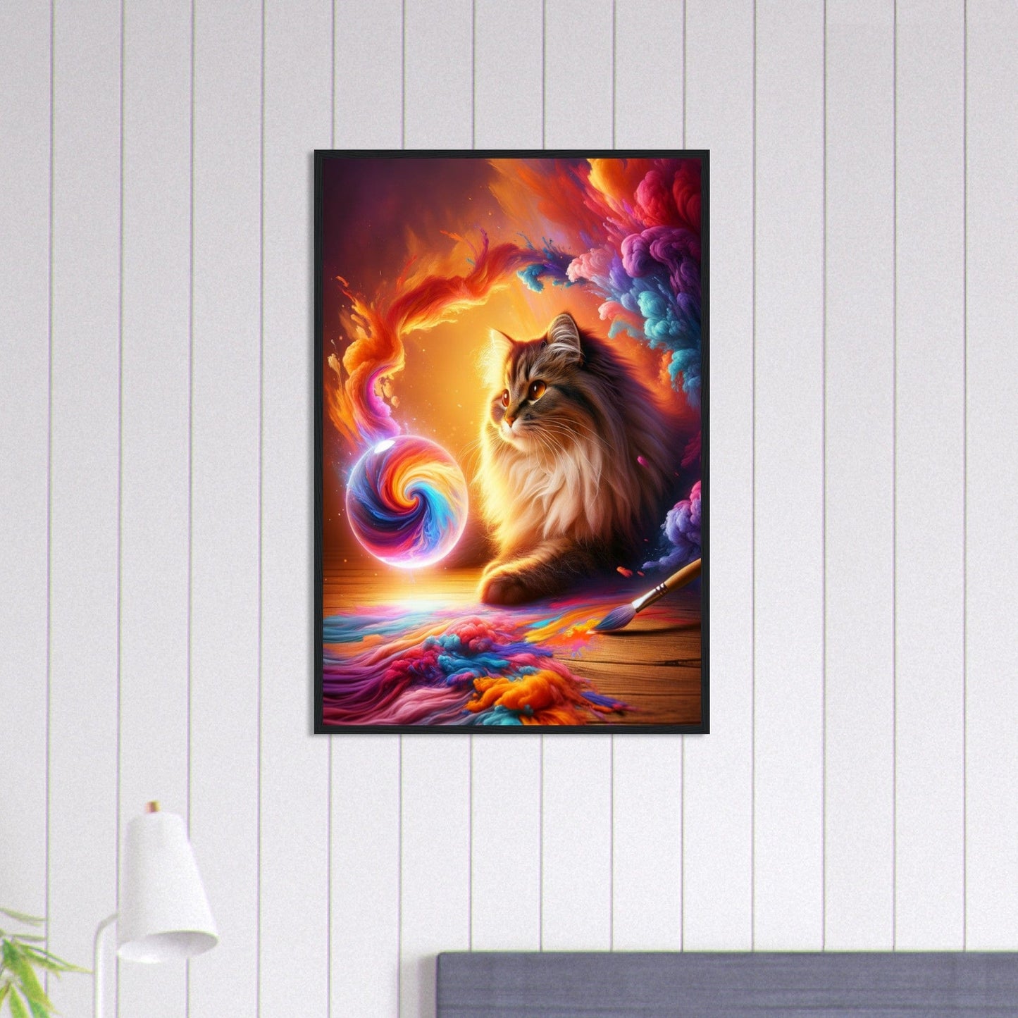 Canvanation Print Material 60x90 cm / 24x36″ Tableau Chat Couleurs éclatantes