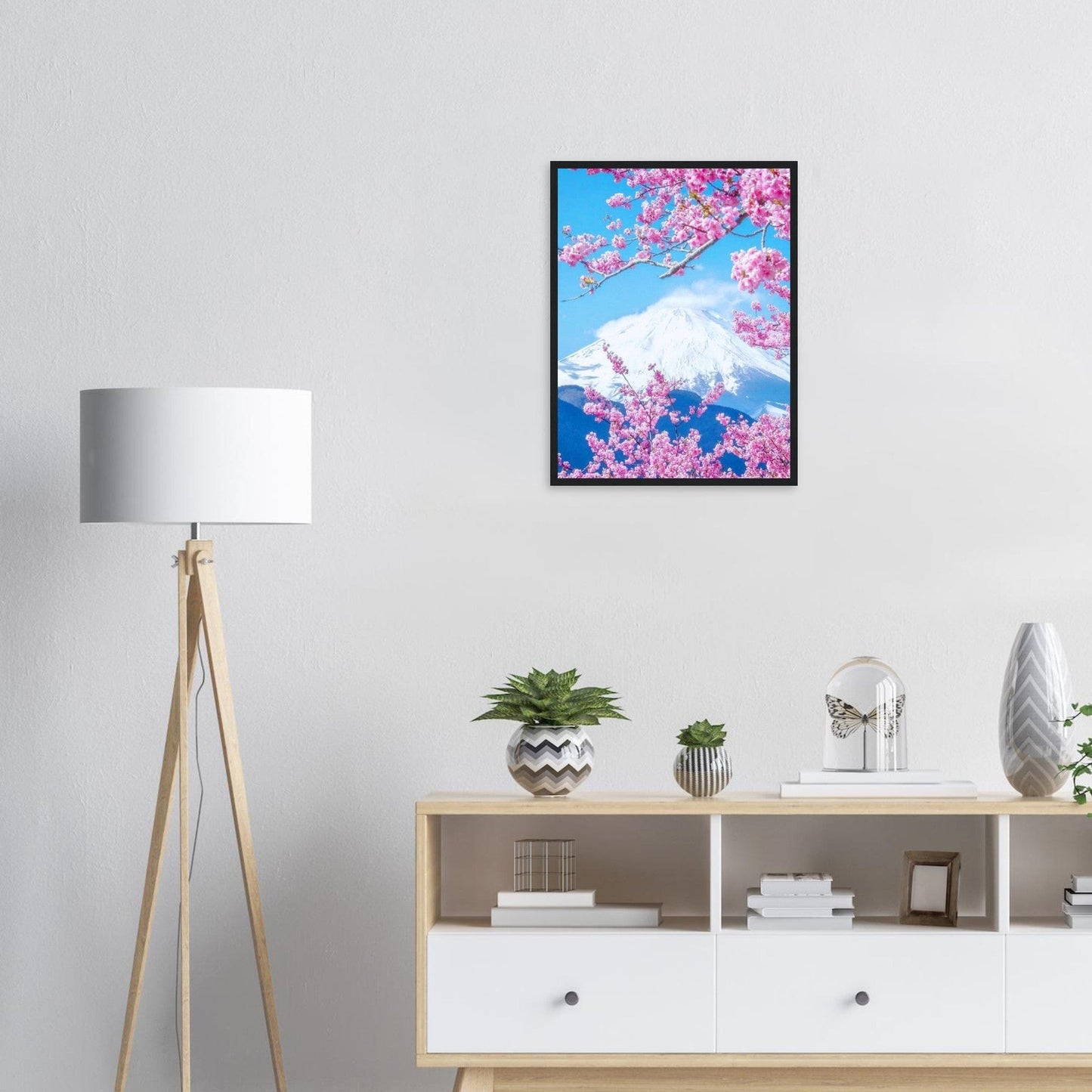 Canvanation Print Material Tableau Arbre Fleurs De Cerisier Mont