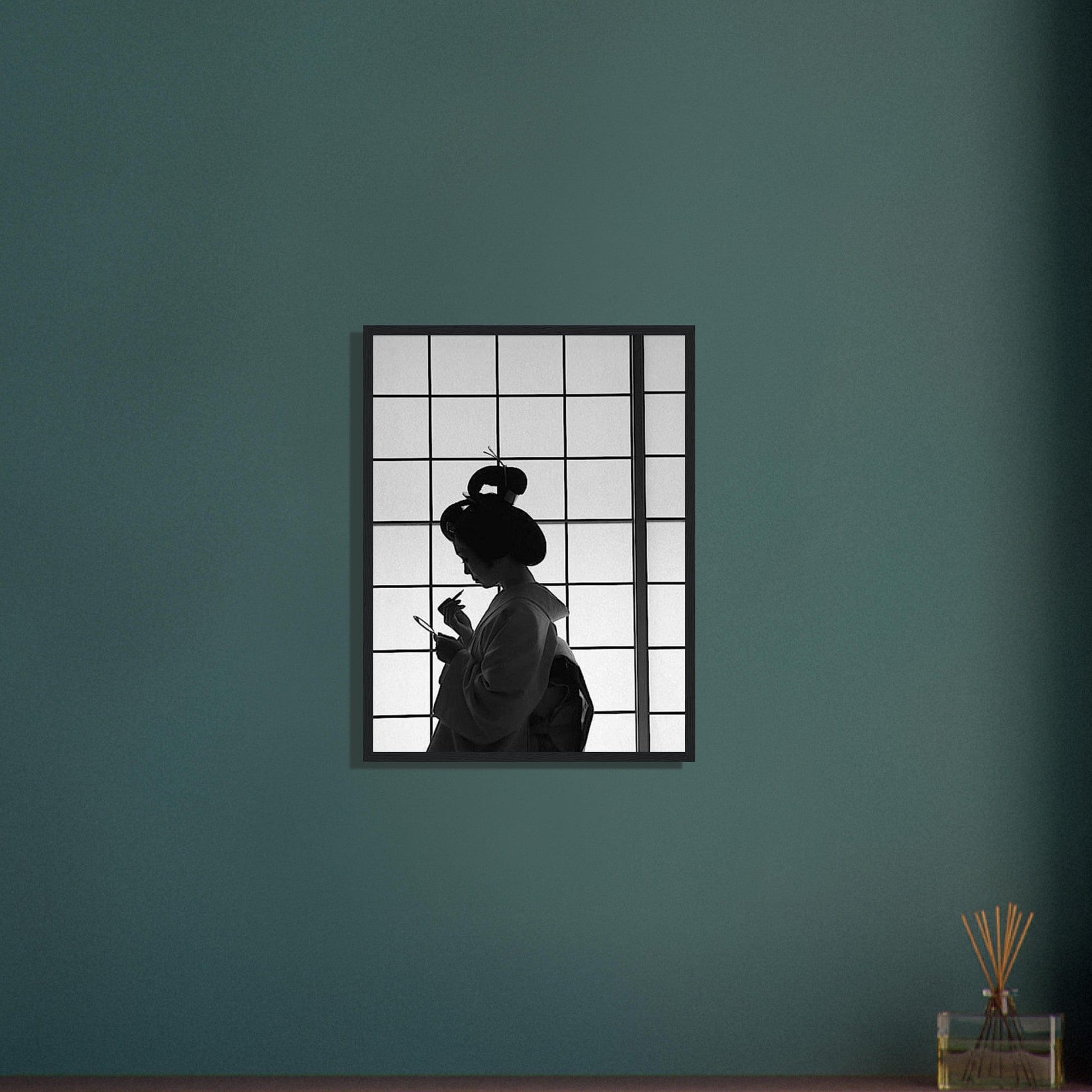 Canvanation Print Material Tableau Japon Geisha Noir Et Blanc