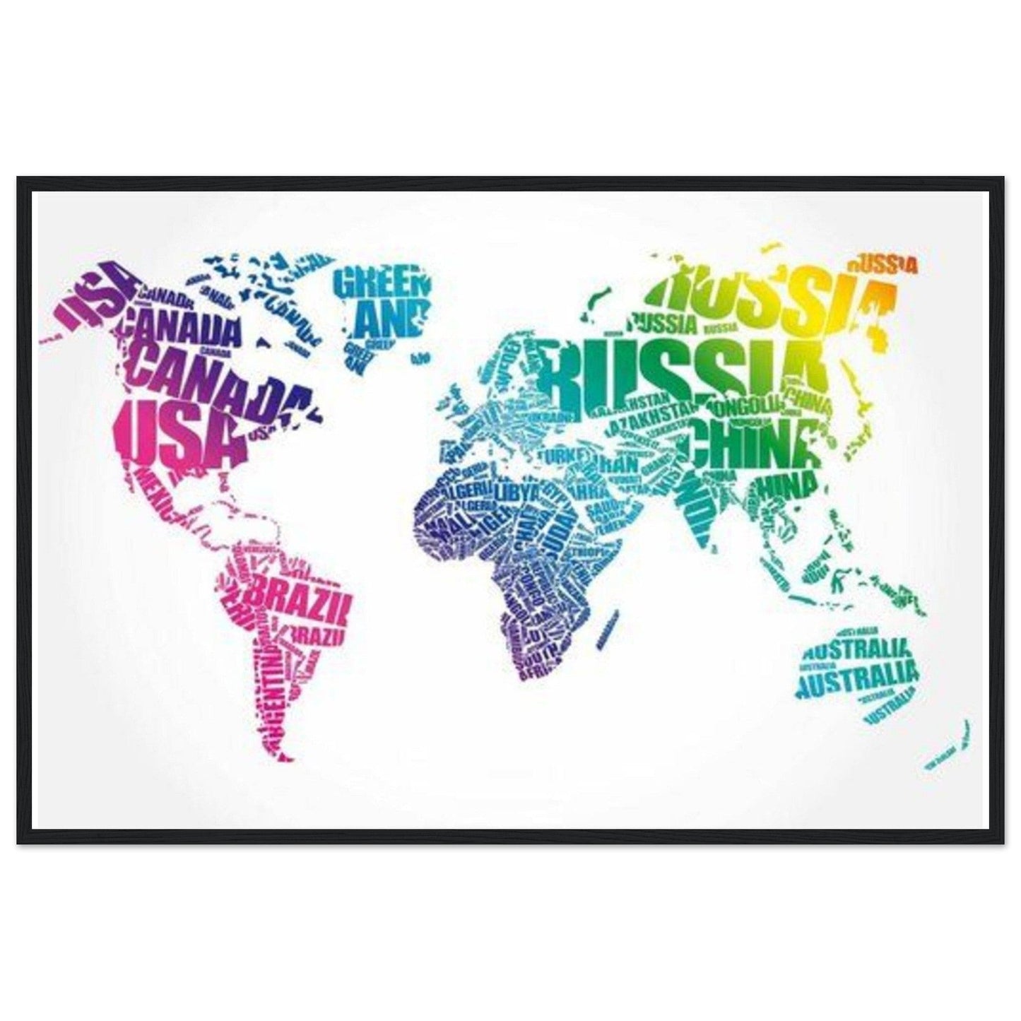 Canvanation Print Material 60x90 cm / 24x36″ Tableau Planisphere Du Monde - Cartographie Artistique