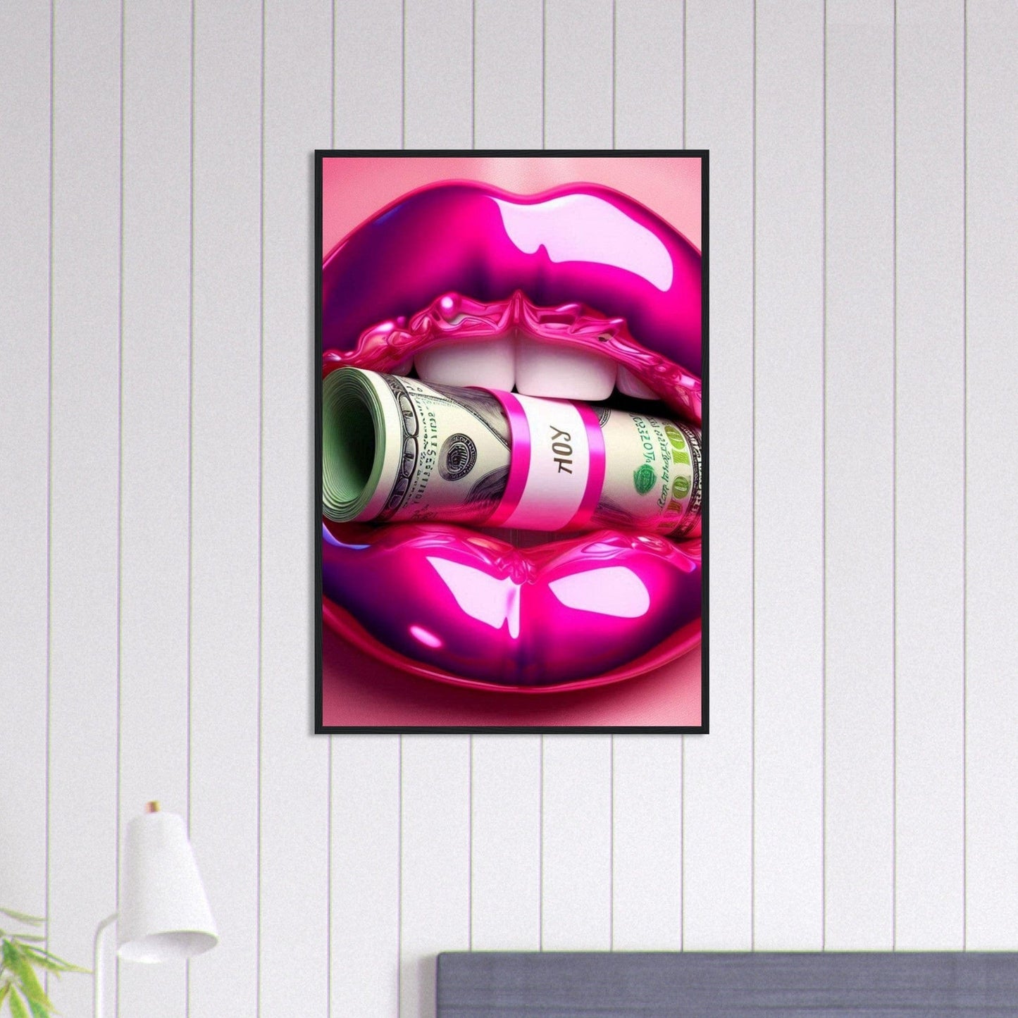 Canvanation Print Material 60x90 cm / 24x36″ Tableau Levres Billets
