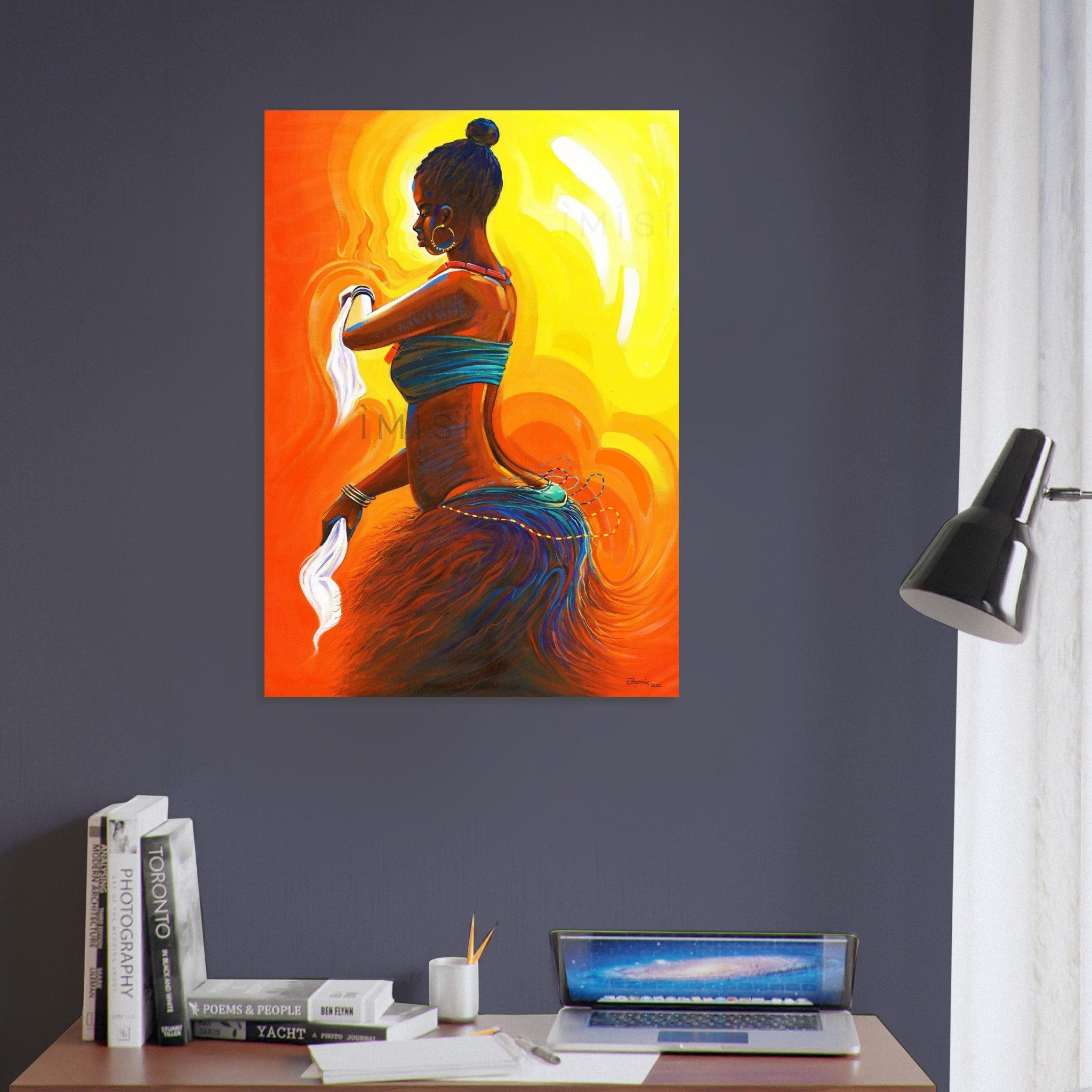 Gelato Print Material Affiche Africain Femme Danse