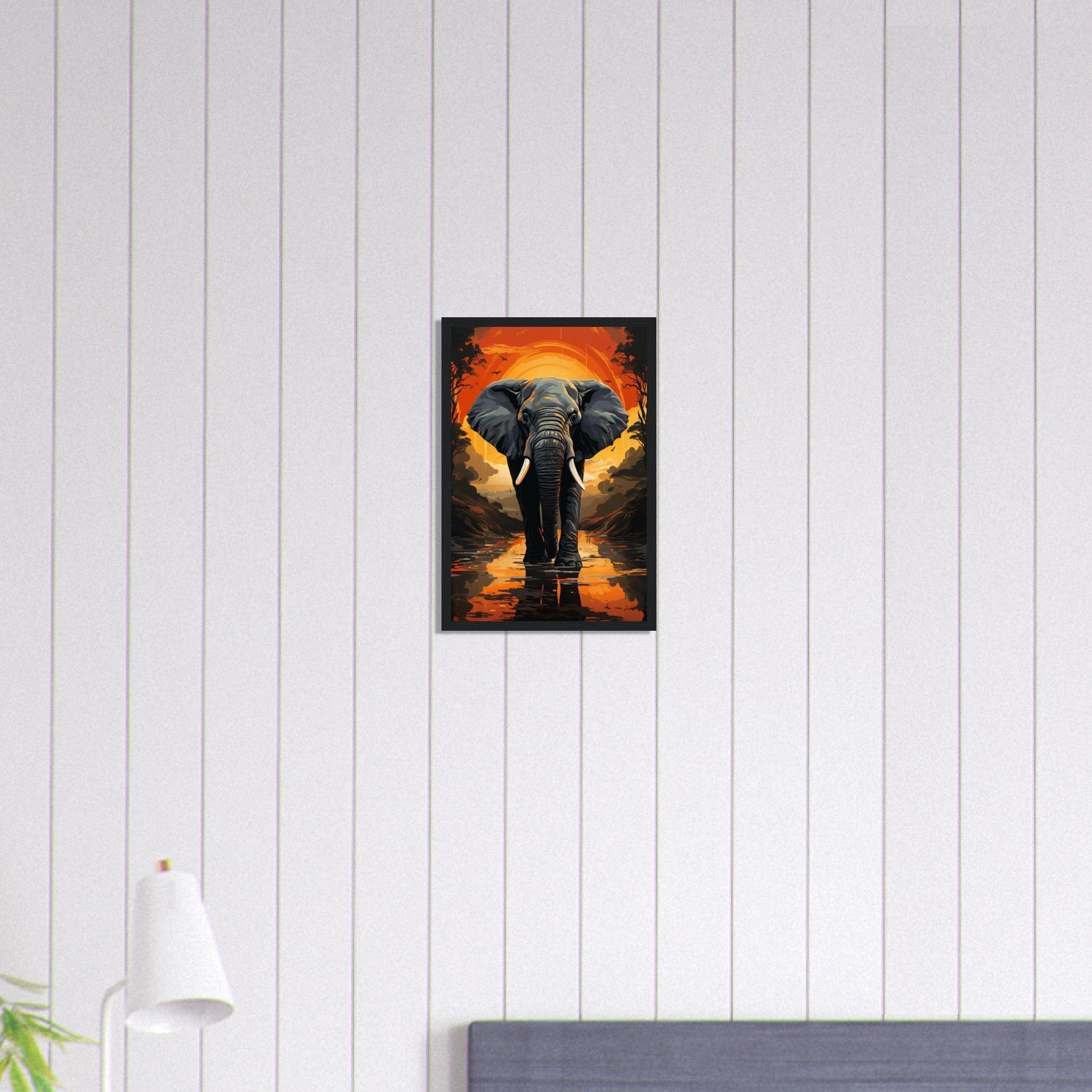 Canvanation Print Material 30x45 cm / 12x18″ Tableau Elephant Échos de la Terre